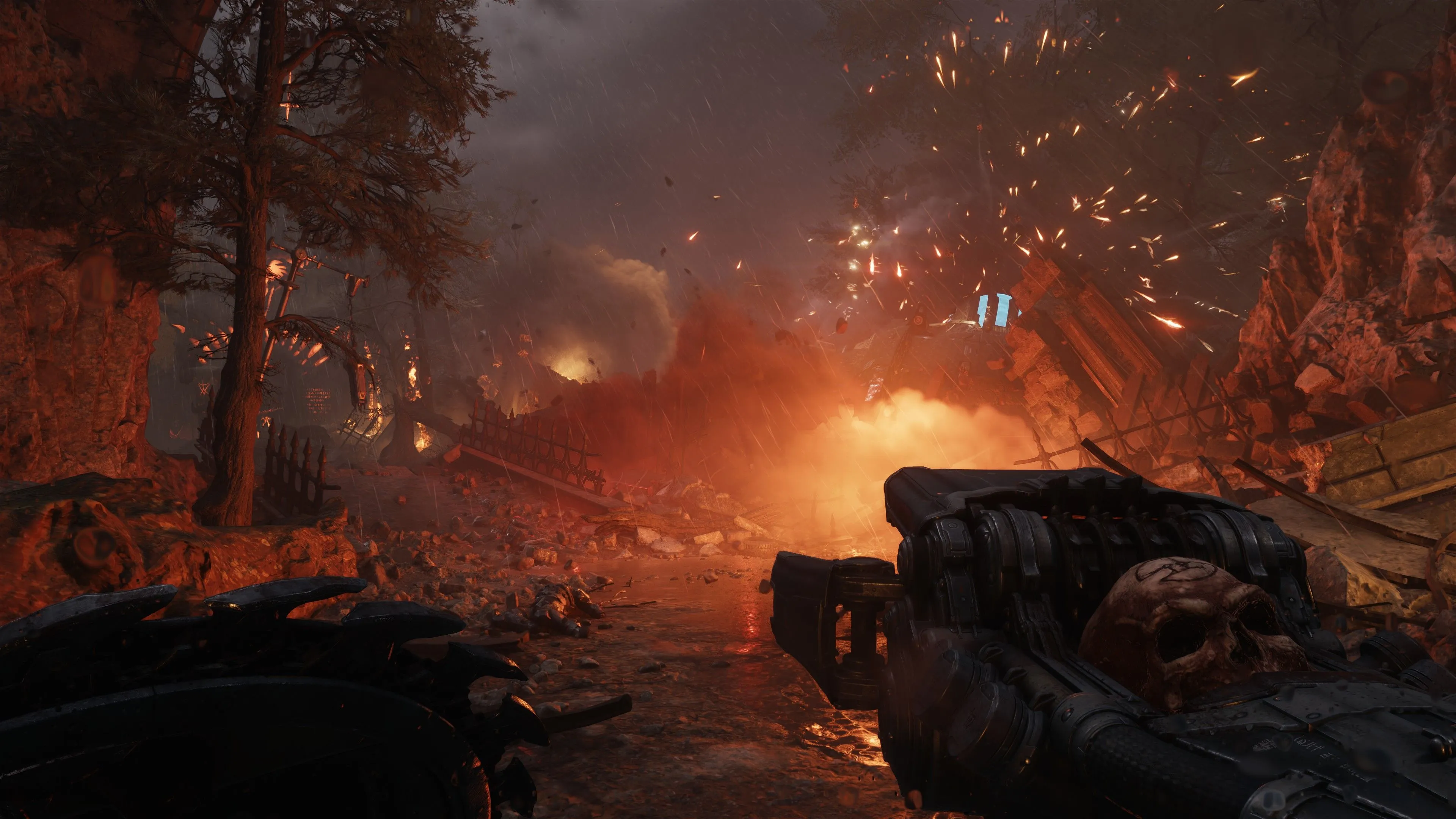 Cảnh Doom Slayer chiến đấu với quỷ trong gameplay Doom The Dark Ages
