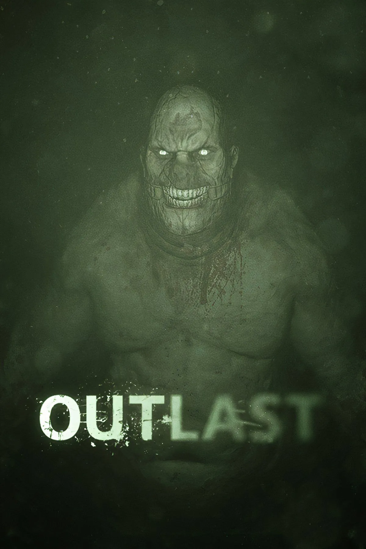 Cảnh game Outlast với nhân vật chính đang cầm camera quay đêm trong bệnh viện tâm thần Mount Massive