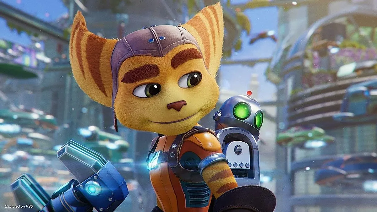 Cảnh game Ratchet &amp; Clank: Rift Apart, một tựa game hỗ trợ công nghệ nâng cấp hình ảnh FSR