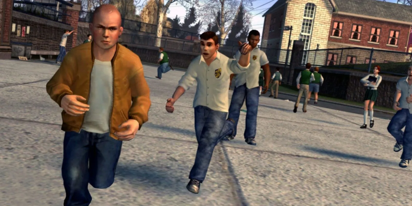 Cảnh học sinh trong game Bully, minh họa lối chơi độc đáo tại trường học.