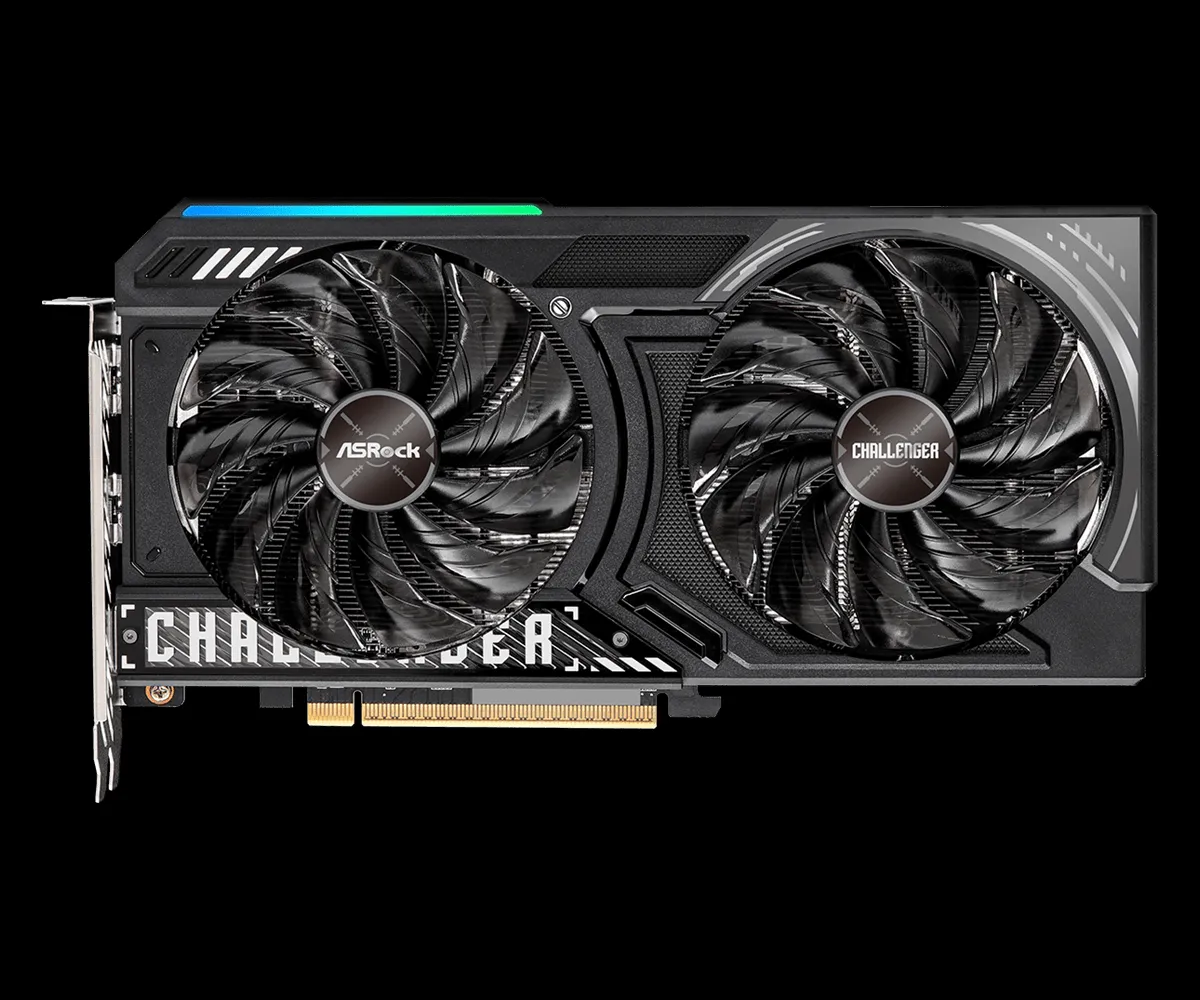 Card đồ họa ASRock AMD Radeon RX 9060 XT Challenger 16GB OC hai quạt