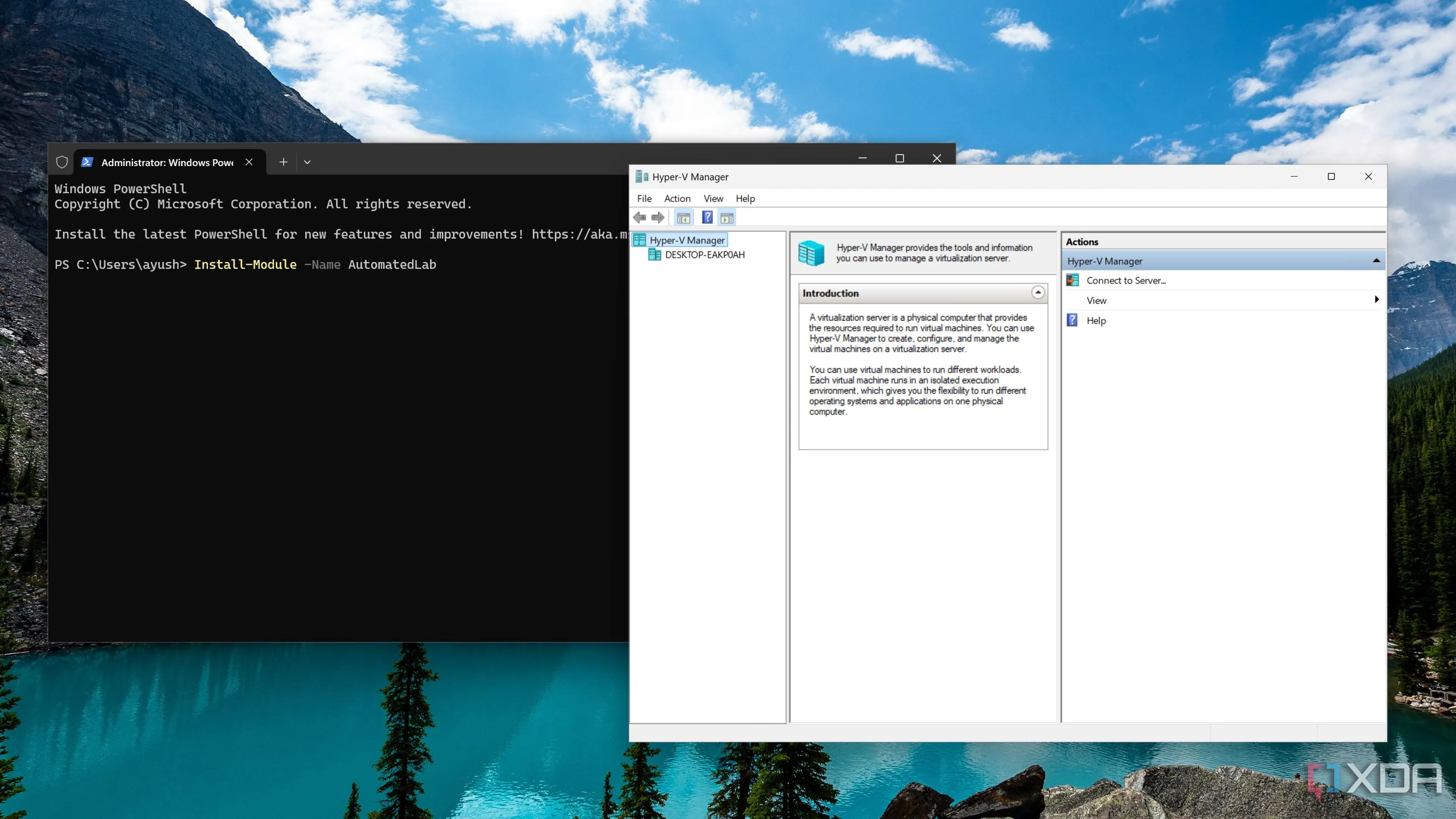 Chạy module AutomatedLab trong giao diện PowerShell