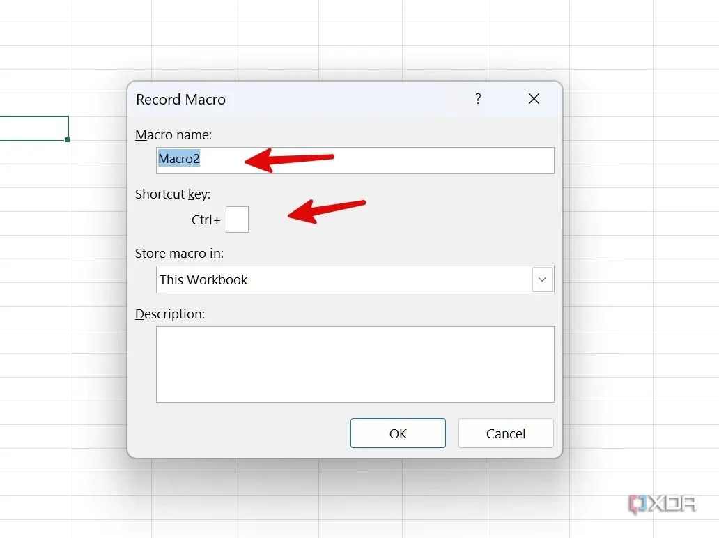 Đặt tên và gán phím tắt cho macro lời cầu hôn trong Excel