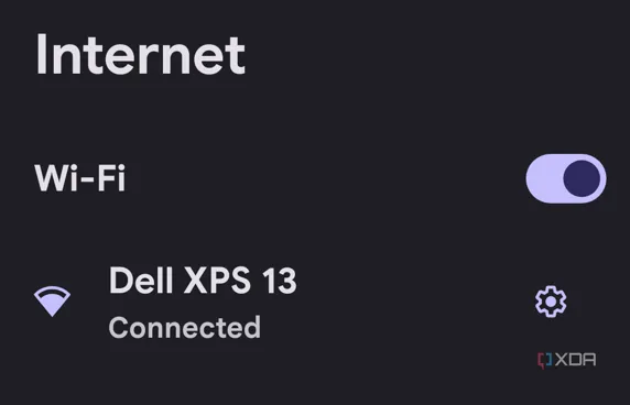 Điện thoại Google Pixel đã kết nối thành công với điểm phát sóng Wi-Fi từ máy tính Windows