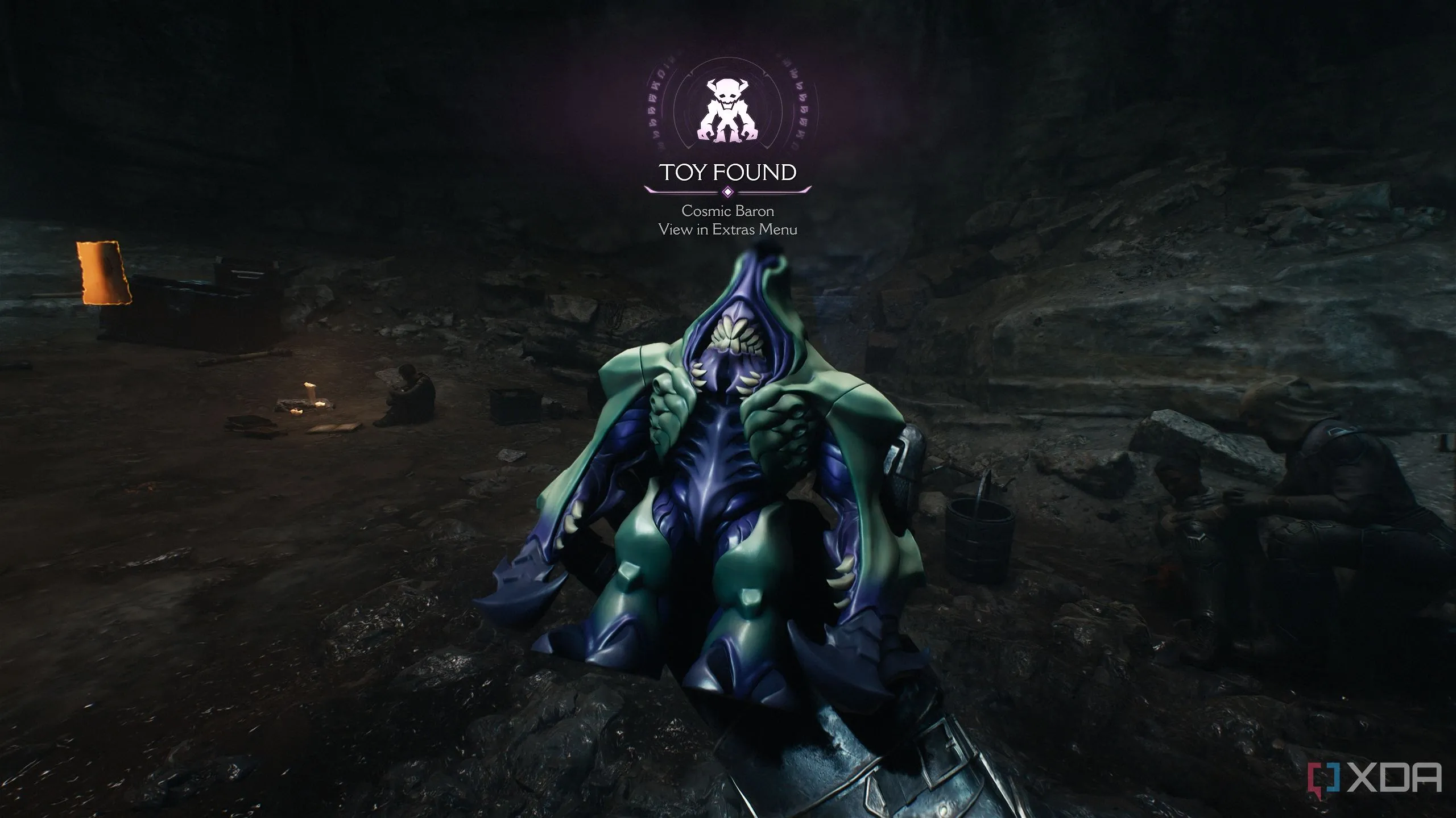 Đồ chơi sưu tầm Cosmic Baron trong chương 20 của Doom: The Dark Ages.