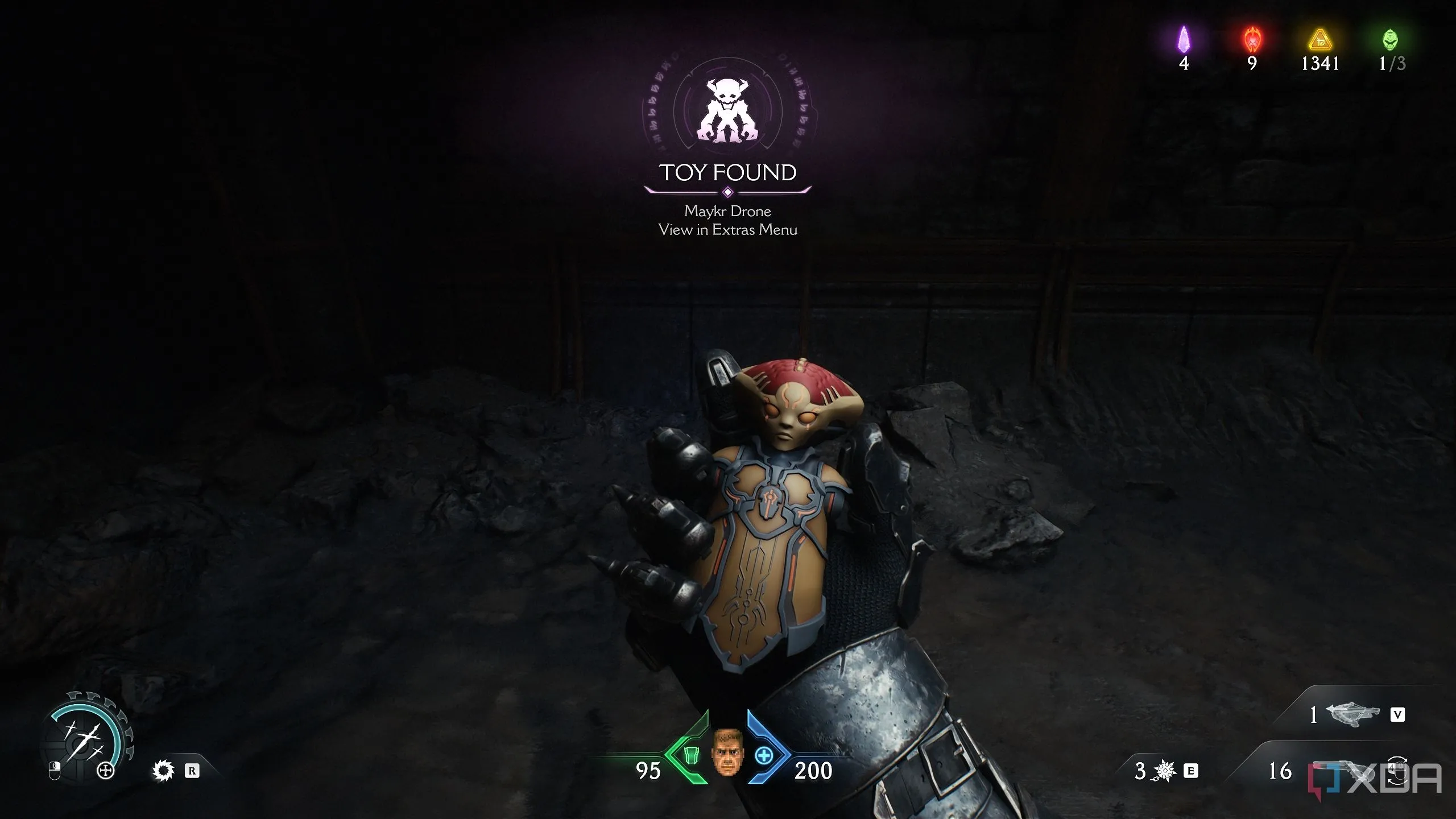 Đồ chơi sưu tầm Maykr Drone trong chương 20 của Doom: The Dark Ages.