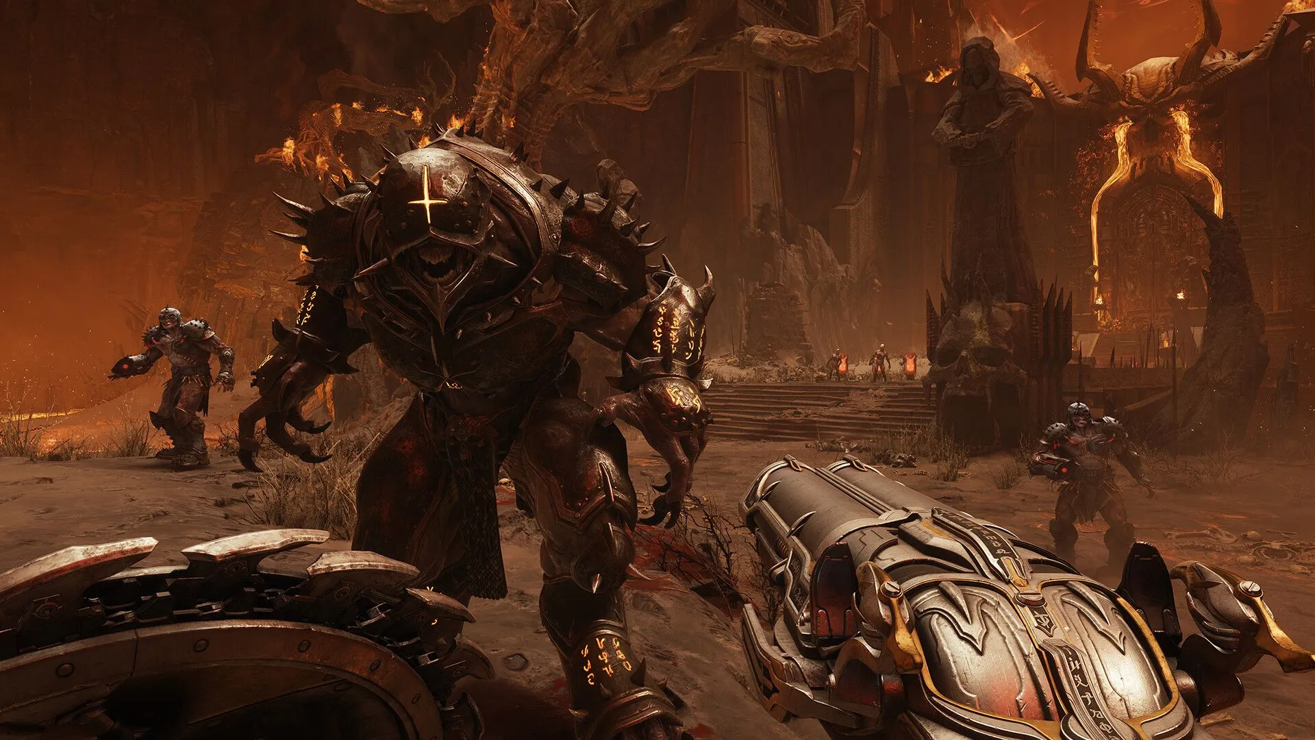 Doom Slayer trang bị vũ khí thời trung cổ và bộ giáp Atlan mạnh mẽ trong Doom: The Dark Ages
