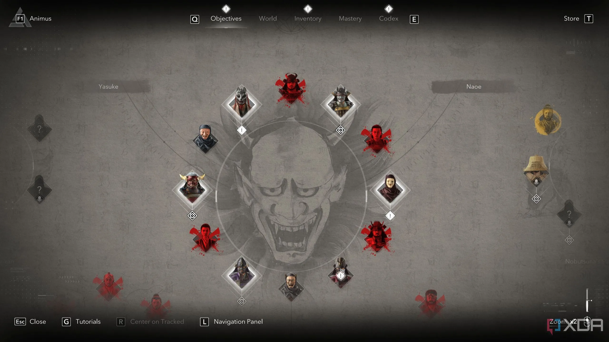 Giao diện bảng nhiệm vụ chi tiết giúp người chơi theo dõi tiến độ trong Assassin's Creed Shadows