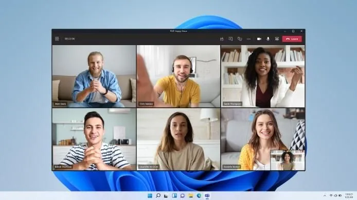 Giao diện cuộc họp Microsoft Teams trên Windows 11 với tính năng đồng hồ đếm ngược