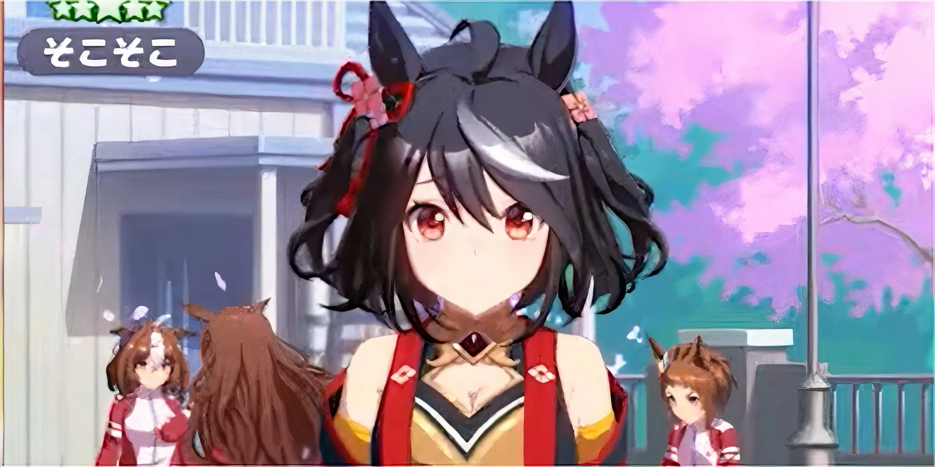 Giao diện huấn luyện trong Umamusume: Pretty Derby, hiển thị các lựa chọn nâng cấp chỉ số cho nhân vật