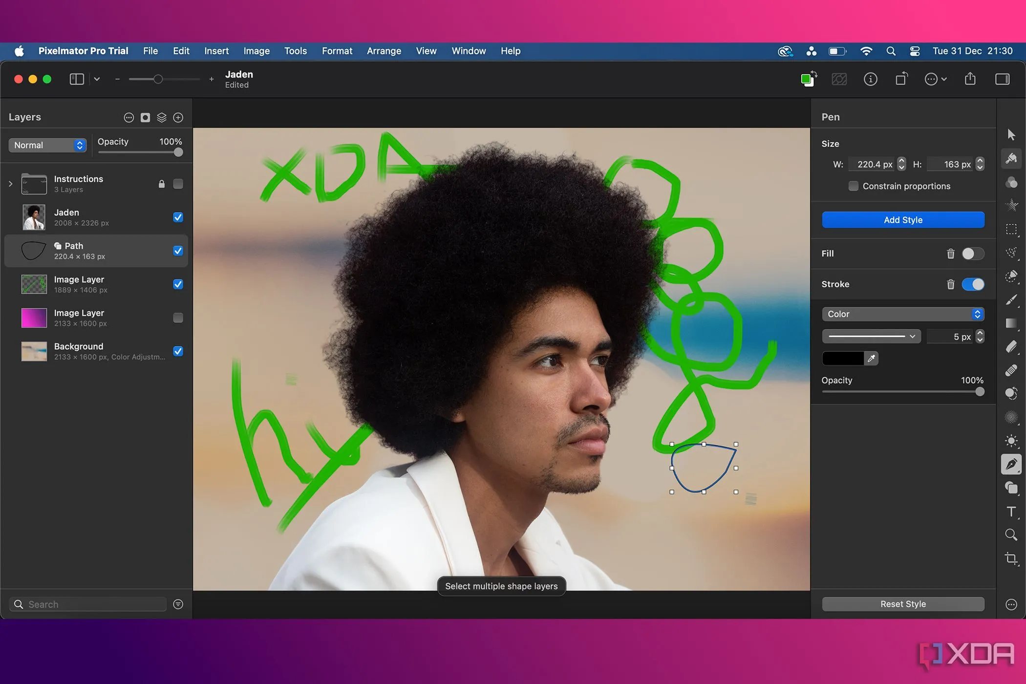 Giao diện người dùng tối giản và trực quan của Pixelmator Pro