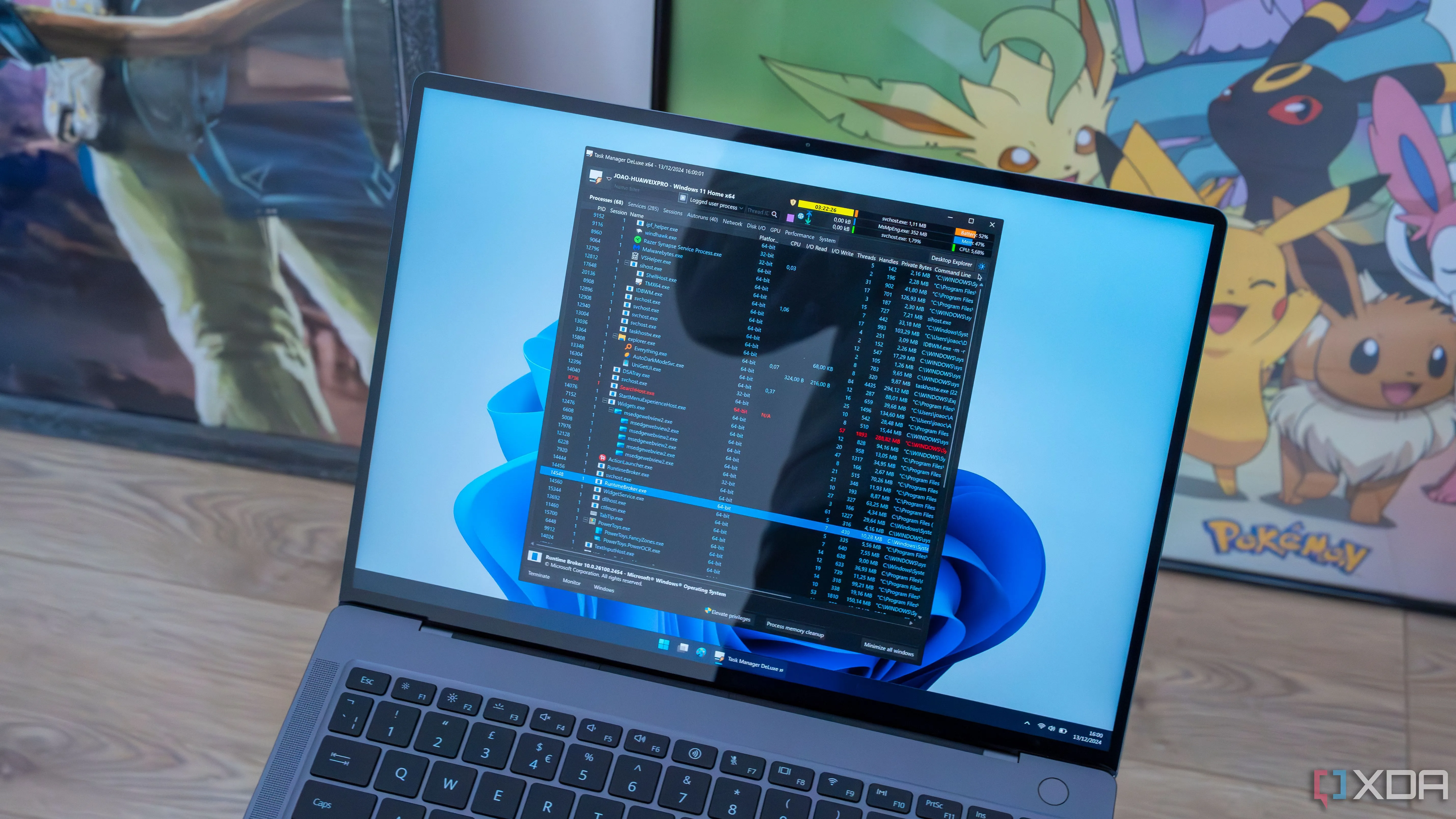 Giao diện Task Manager trên Windows 11, một công cụ giám sát hệ thống tương tự Aida64 Extreme