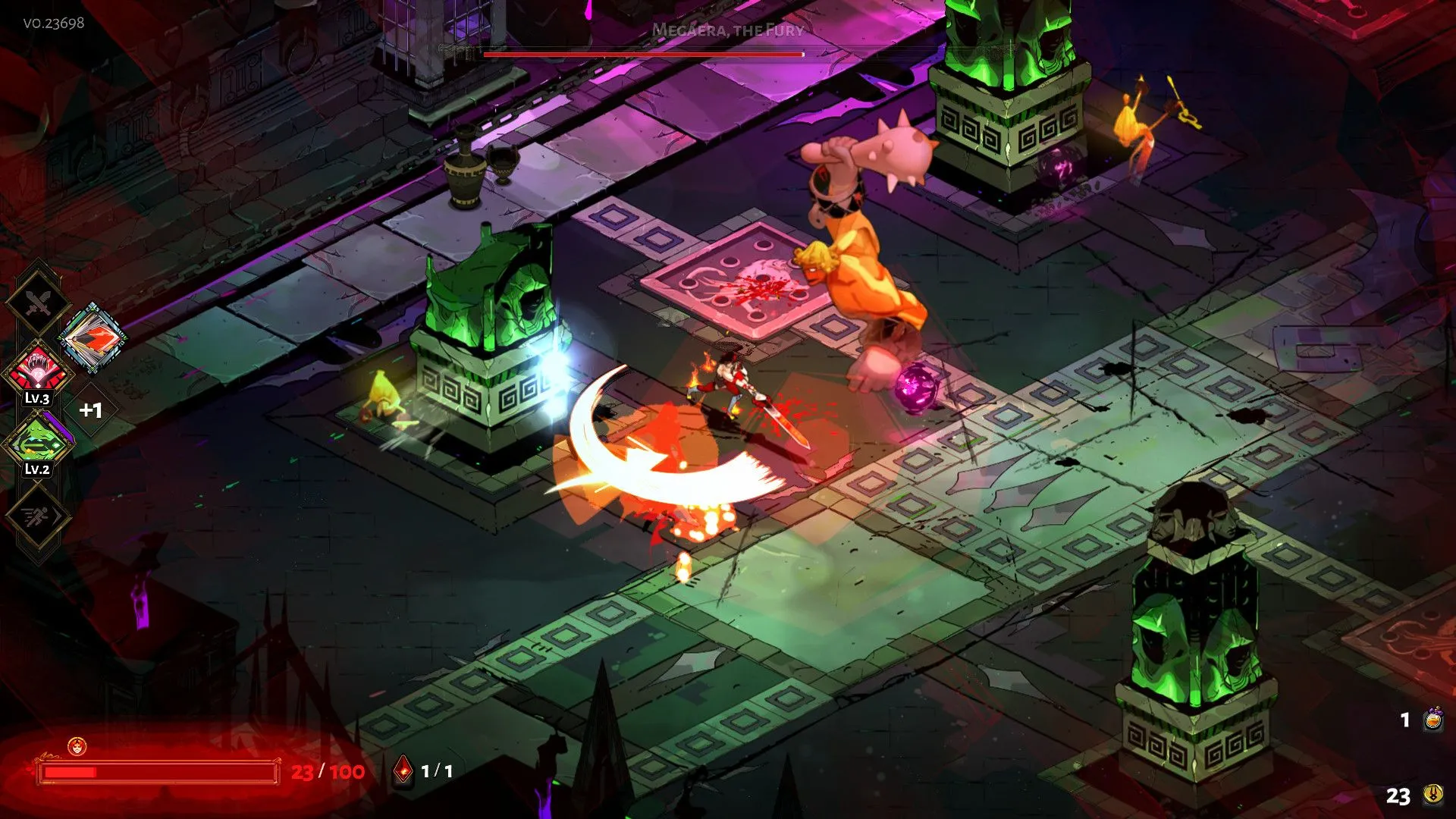 Hades: Hoàng tử Địa ngục Zagreus chiến đấu với kẻ thù trong một cảnh hành động