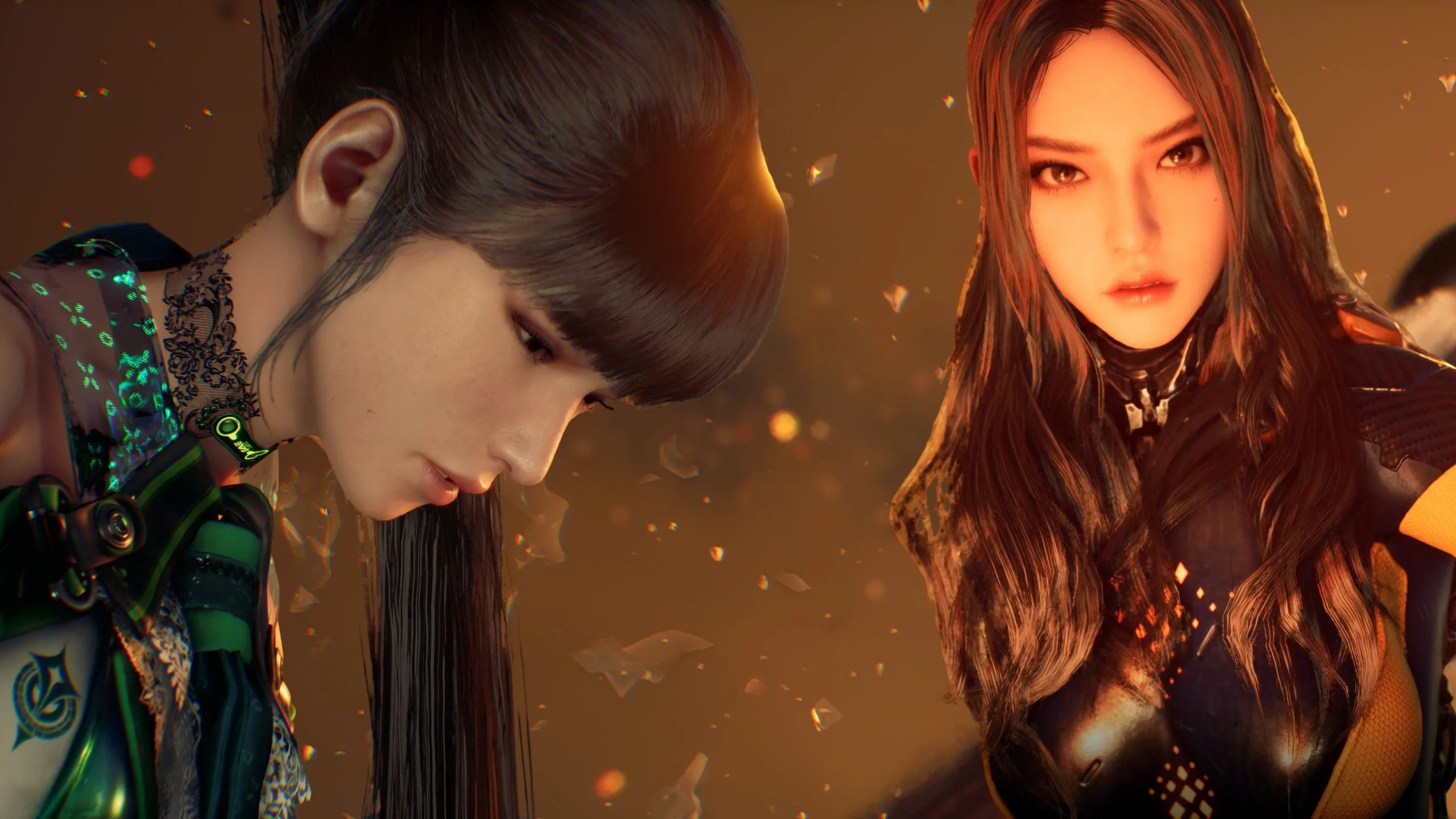 Hai nhân vật Eve và Tachy trong tựa game Stellar Blade