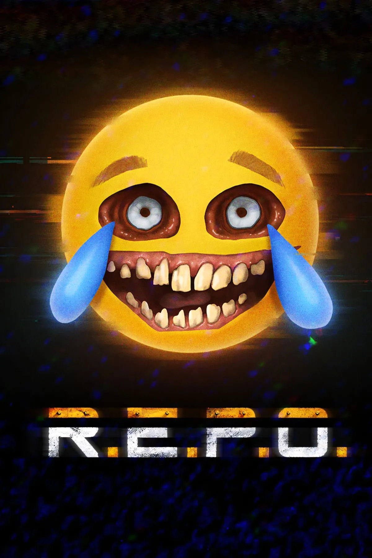 Hình ảnh bìa của game R.E.P.O. với phong cách đồ họa kinh dị, khoa học viễn tưởng.