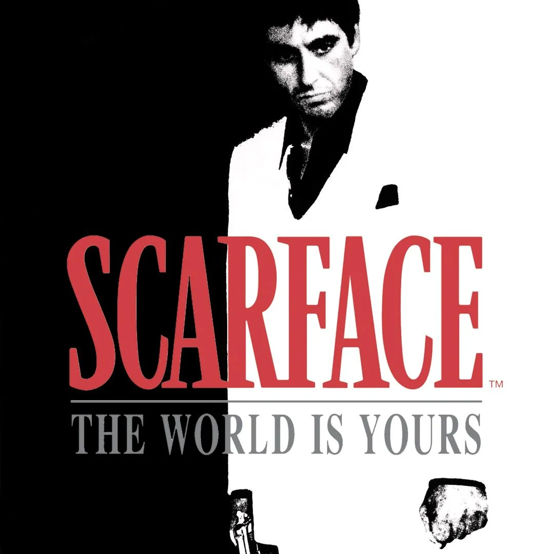 Hình ảnh bìa game Scarface: The World is Yours, tôn vinh bộ phim gangster đình đám.