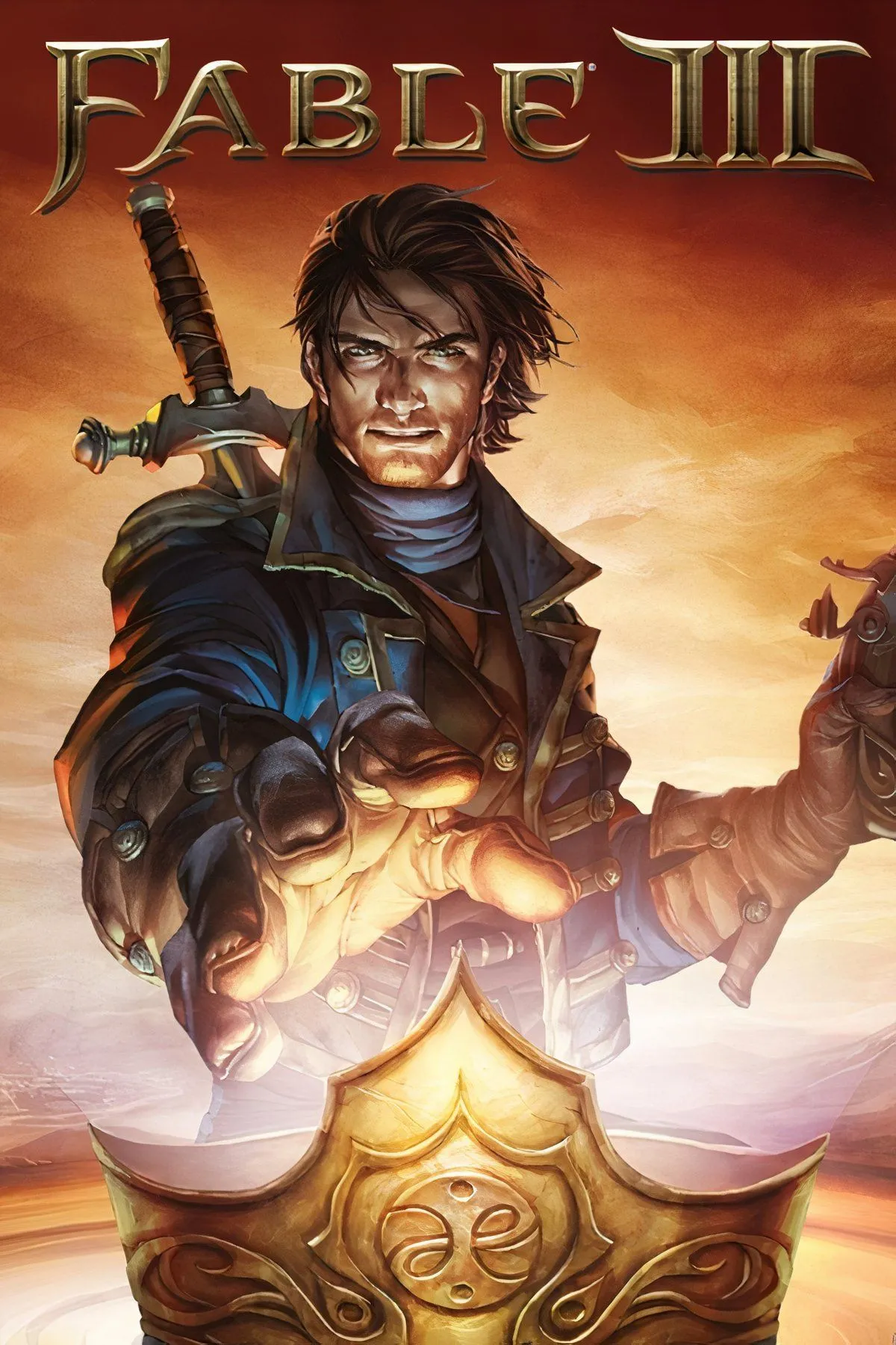 Hình ảnh cắt dán về bối cảnh vương quốc Albion và nhân vật King Logan trong Fable III