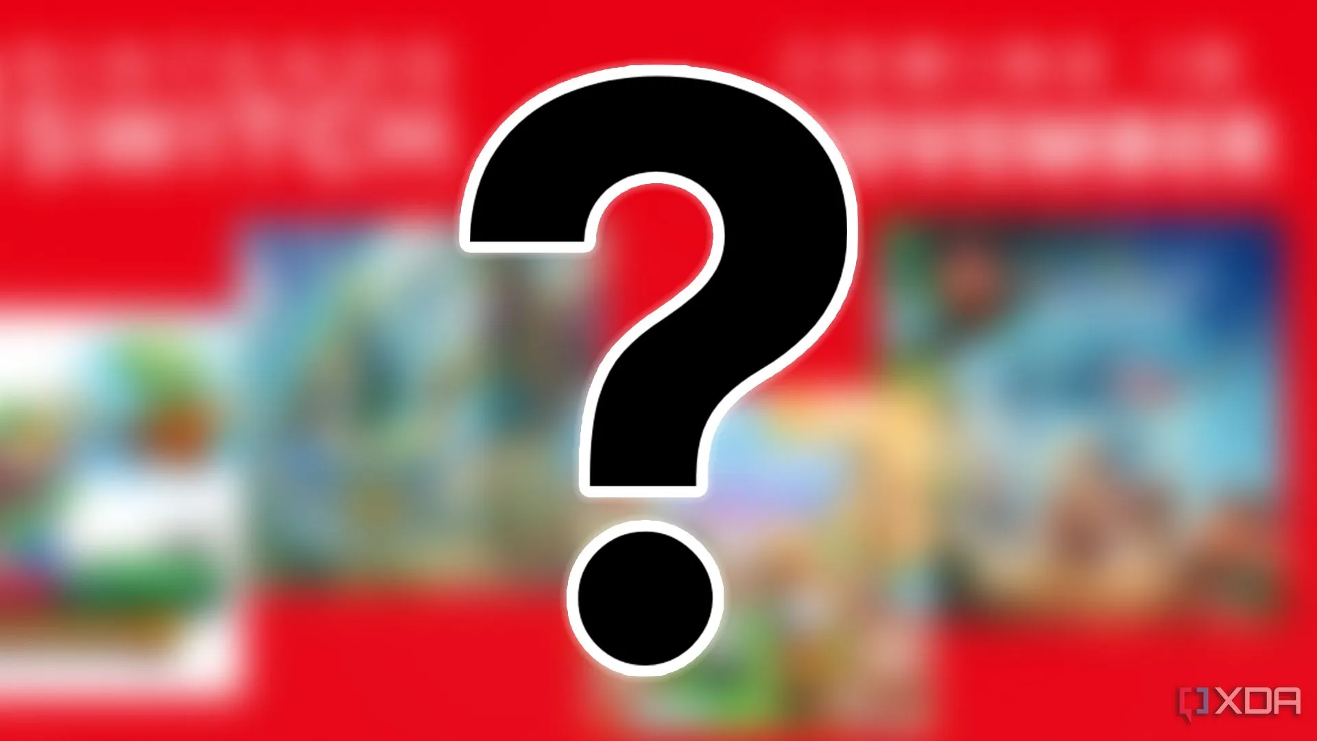 Hình ảnh dấu chấm hỏi trên một nhóm game Nintendo Switch 1, thể hiện sự chờ đợi các thông báo cập nhật.