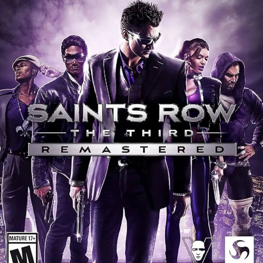 Hình ảnh game Saints Row: The Third Remastered, biểu tượng cho sự điên rồ và sáng tạo trong thế giới mở.