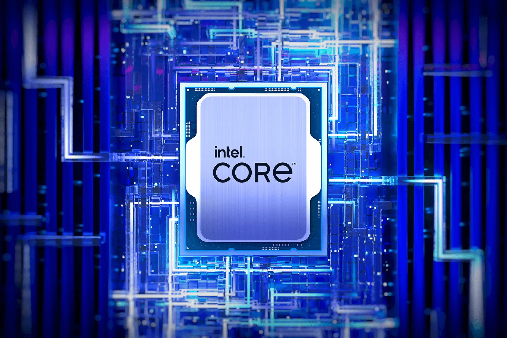 Hình ảnh minh họa một CPU Intel Core, thể hiện công nghệ vi xử lý