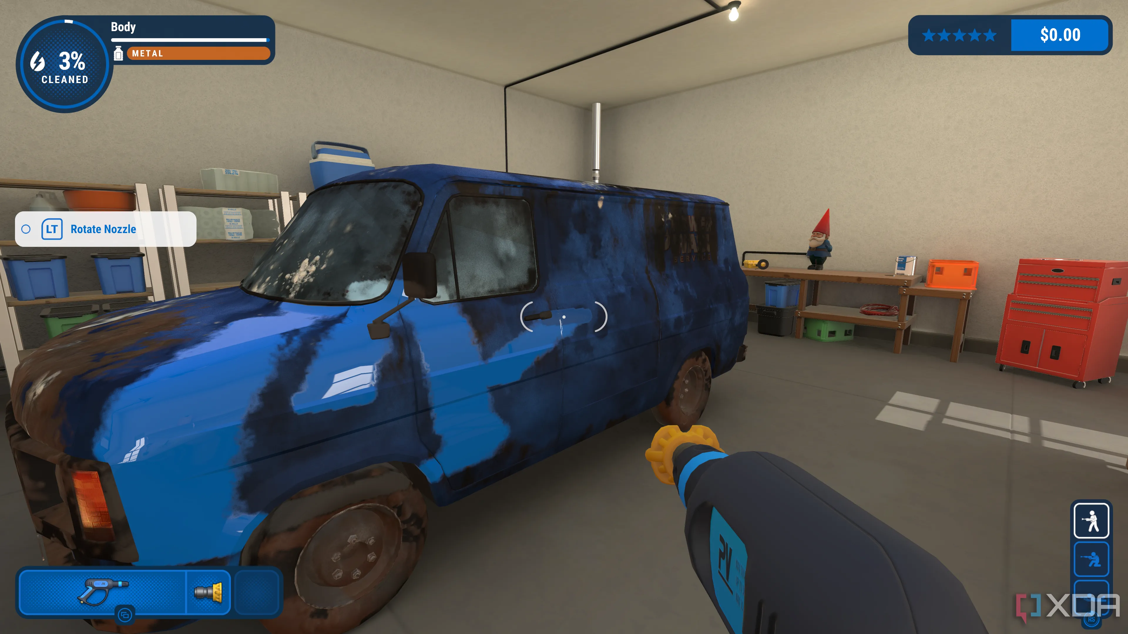 Hình ảnh mô phỏng rửa xe van trong game PowerWash Simulator
