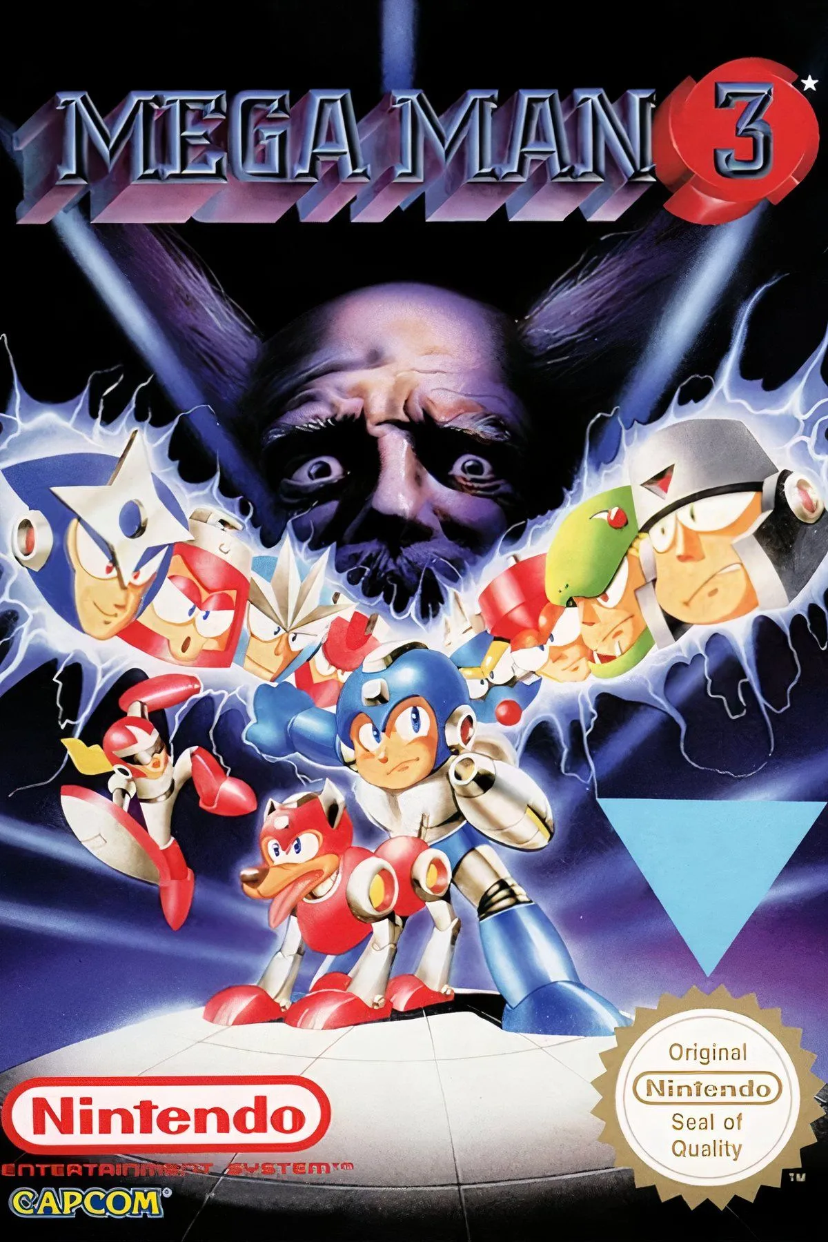 Hình ảnh nhân vật Mega Man sử dụng kỹ năng trượt mới trong Mega Man 3 trên NES