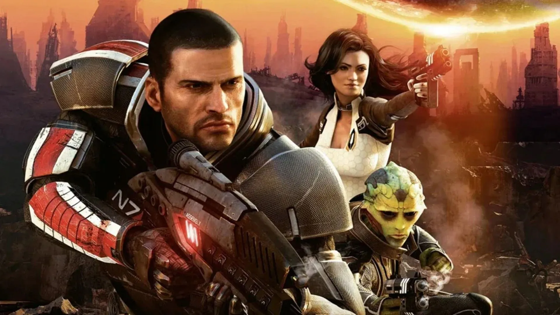 Hình ảnh quảng cáo cho Mass Effect 2.