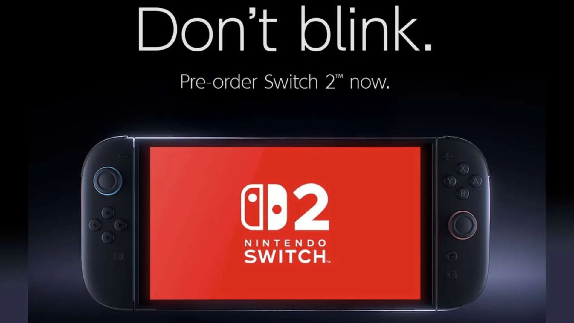 Hình ảnh quảng cáo GameStop kêu gọi đặt trước Nintendo Switch 2