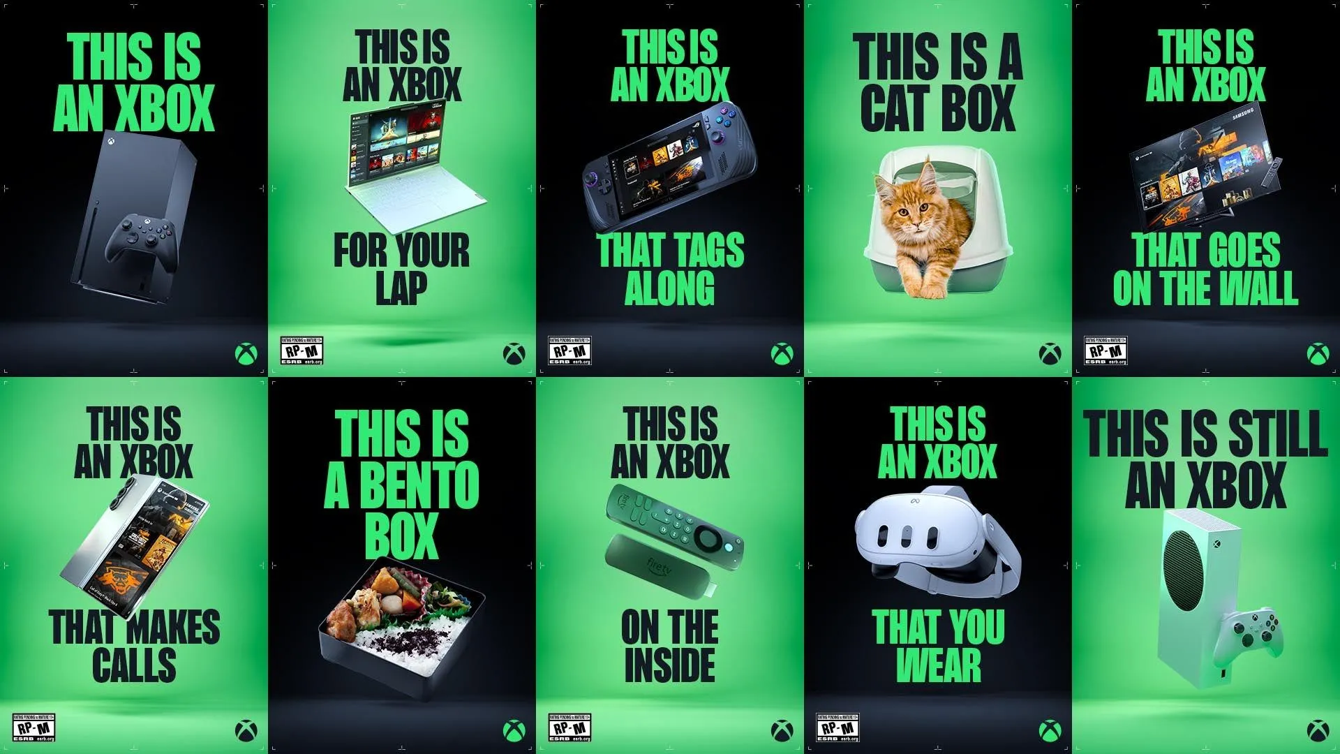 Hình ảnh quảng cáo &quot;This is an Xbox&quot; thể hiện Game Pass trên đa thiết bị
