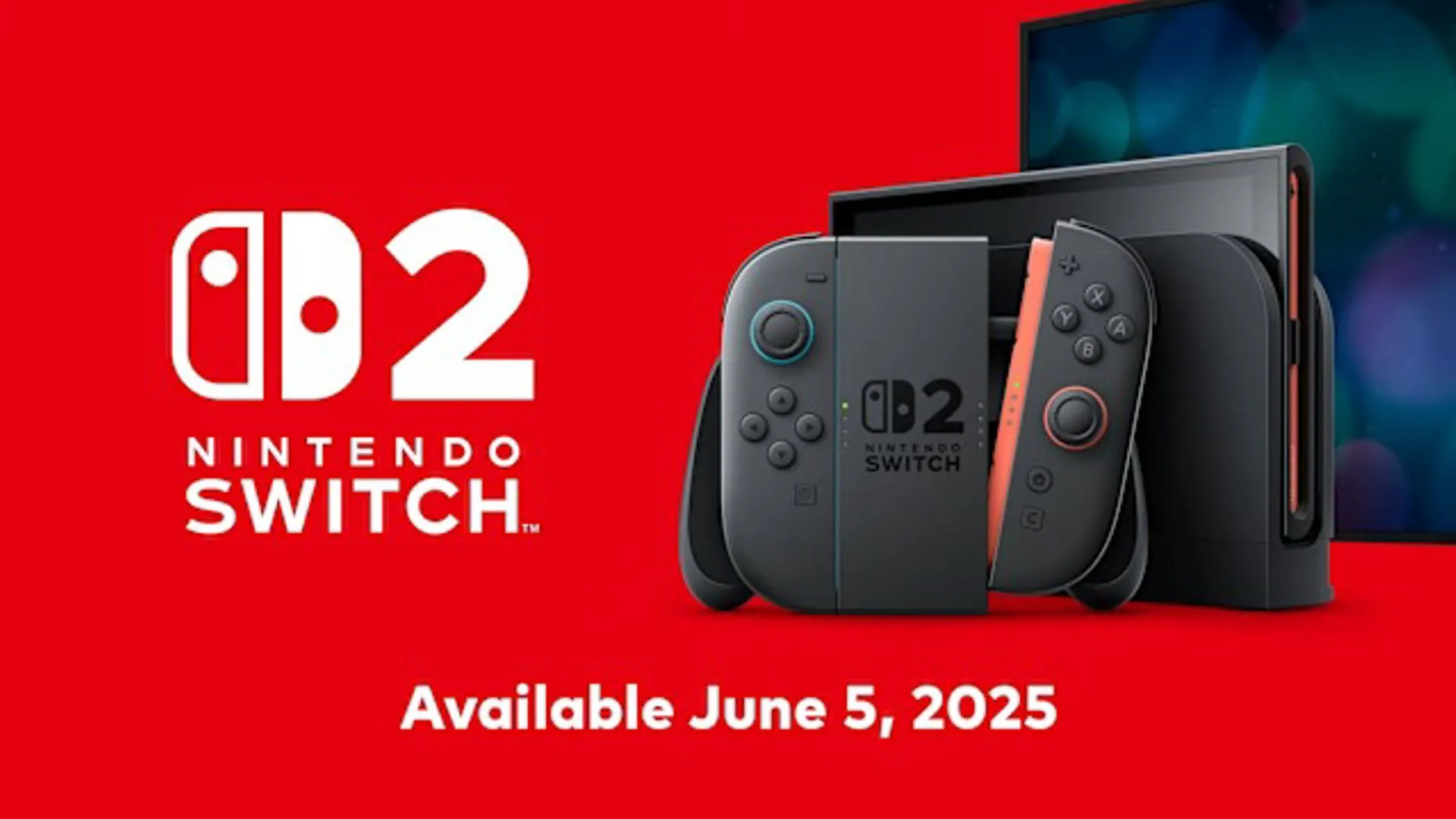 Hình ảnh quảng cáo về ngày ra mắt dự kiến của Nintendo Switch 2 vào ngày 5 tháng 6 năm 2025.