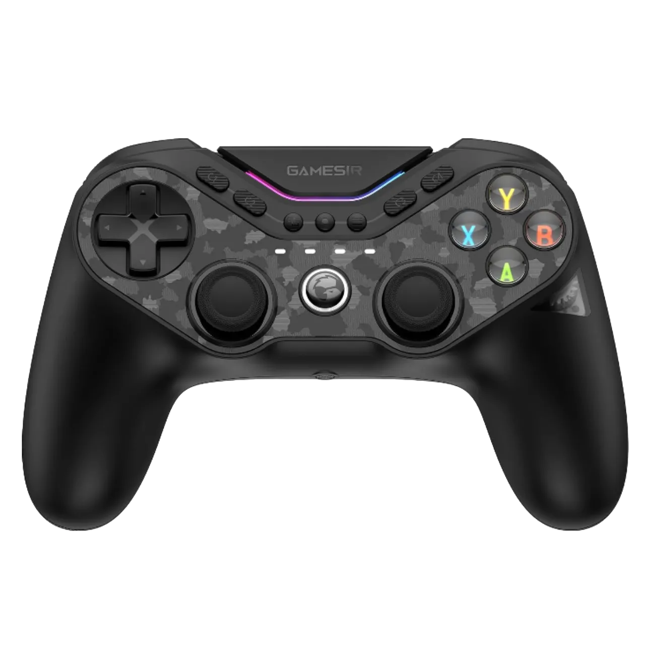 Hình ảnh render trong suốt của tay cầm chơi game GameSir Tarantula Pro, làm nổi bật các nút và thiết kế