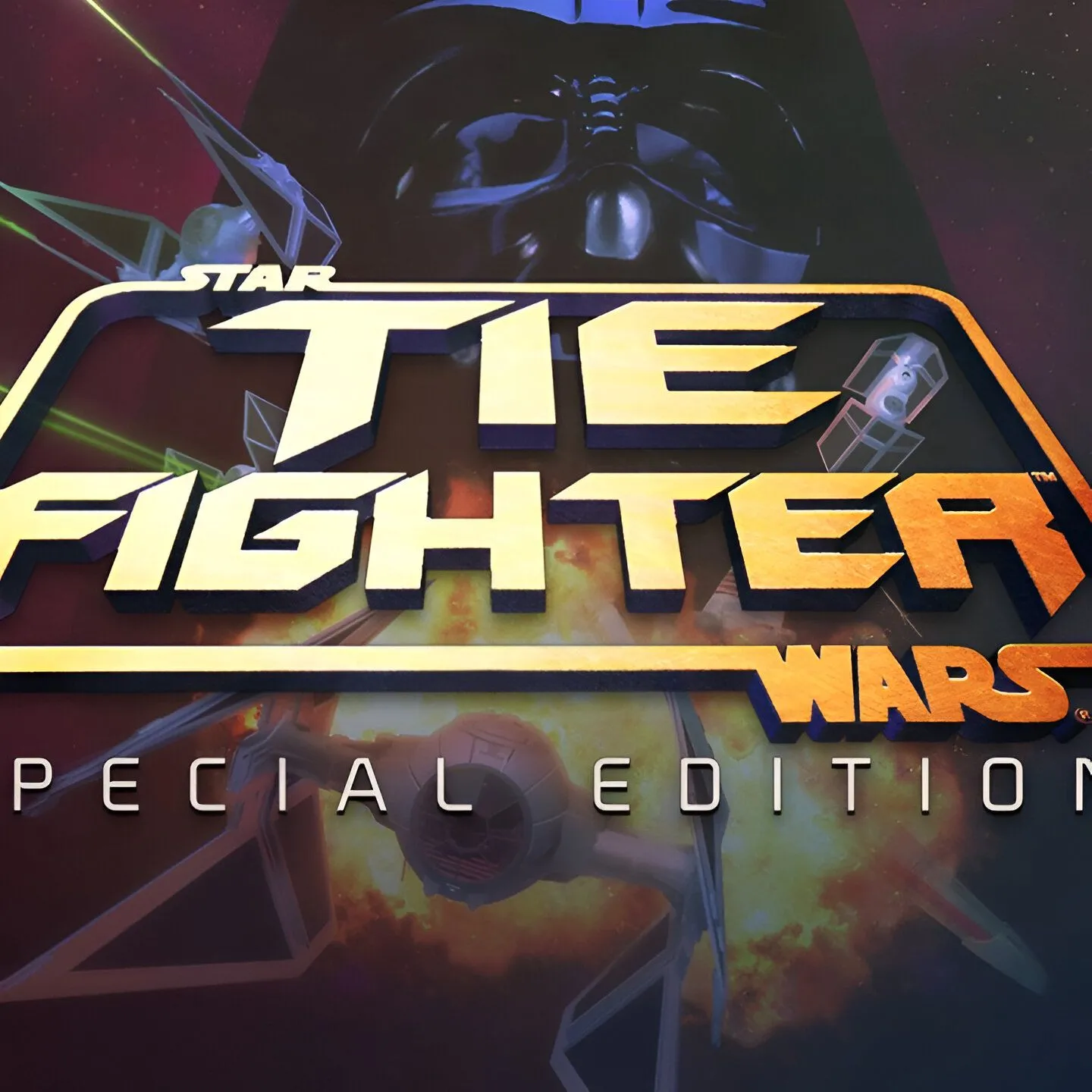 Hình ảnh sản phẩm của game Star Wars: Tie Fighter Special Edition, hiển thị tàu TIE Fighter trên không gian