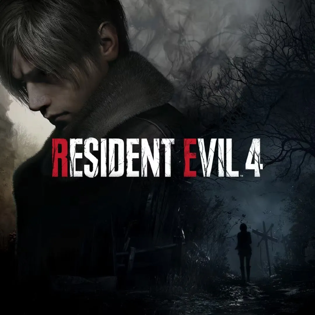 Hình ảnh sản phẩm của Resident Evil 4 Remake, thể hiện Leon S. Kennedy đối đầu quái vật