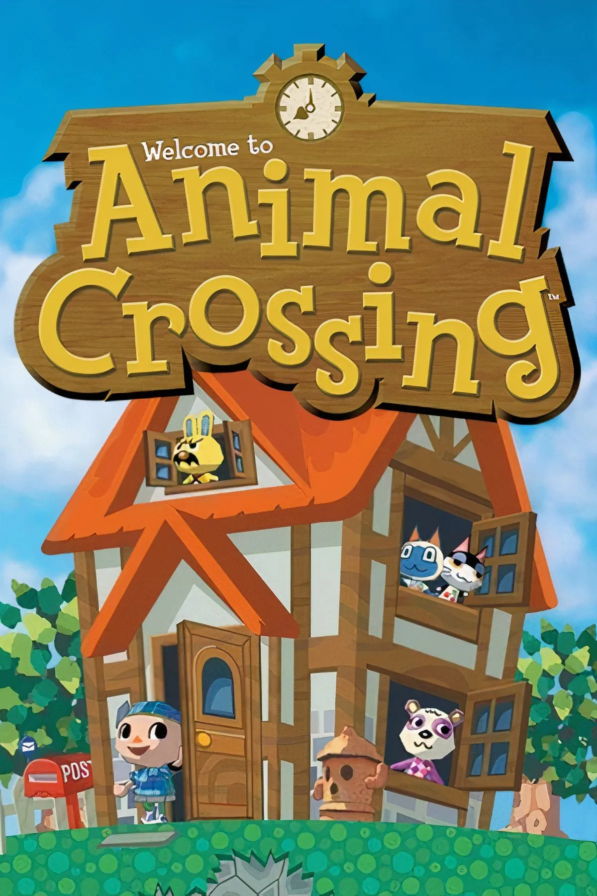 Hình ảnh tổng hợp các hoạt động đời sống trong game Animal Crossing phiên bản GameCube.
