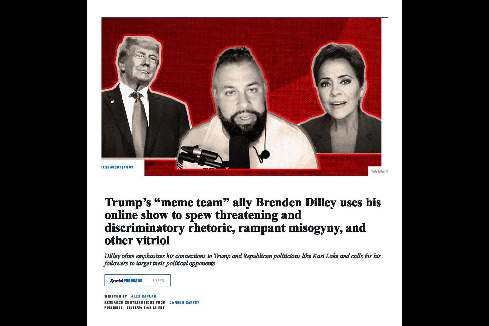 Hình ảnh về &quot;Meme Team&quot; của Brenden Dilley, minh họa việc thao túng thông tin trong nước từ Media Matters