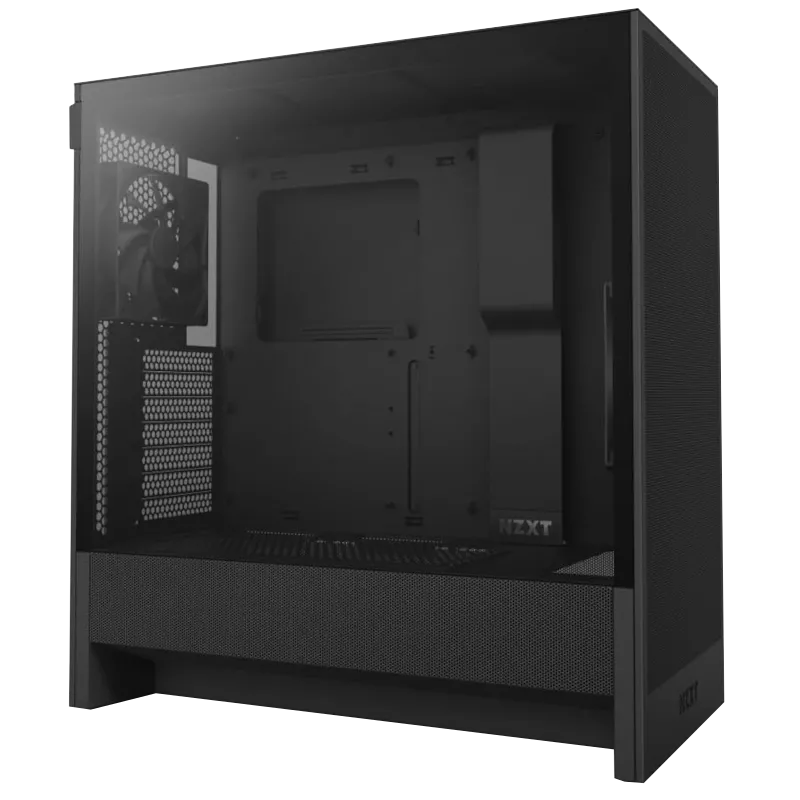 Hình ảnh vỏ case NZXT H5 Flow (phiên bản 2024) màu trắng, một lựa chọn tốt về luồng khí và quản lý cáp cho PC.