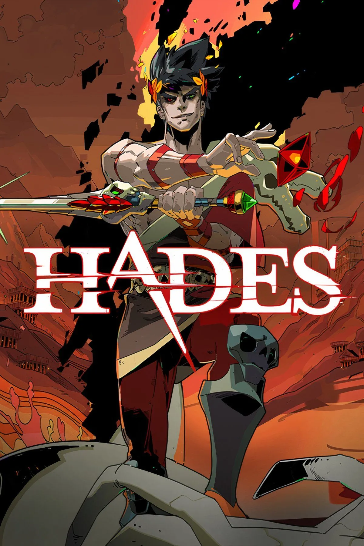 Hoàng tử Zagreus trong cảnh chiến đấu đầy kịch tính trong game roguelike Hades.