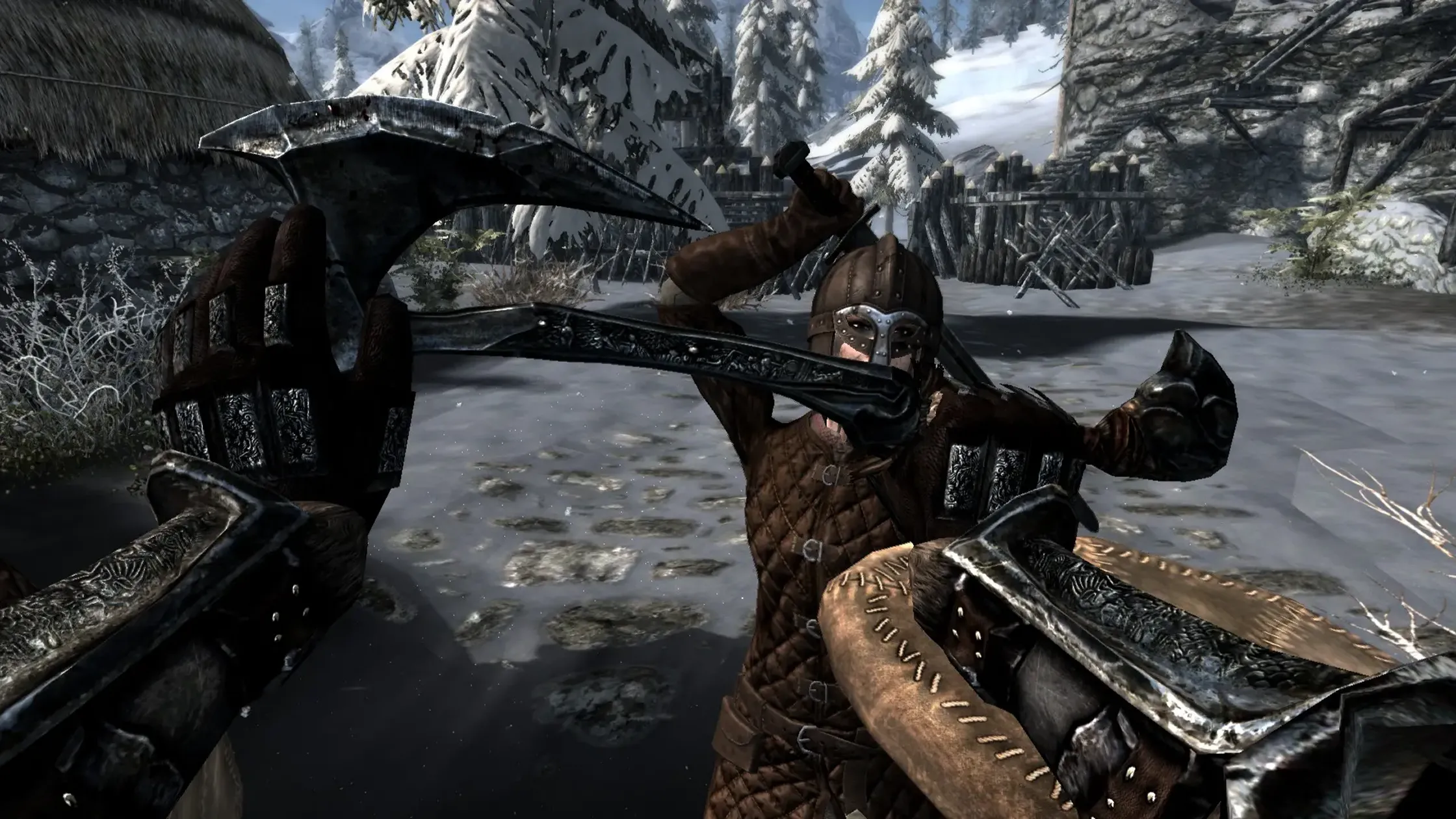 Hoạt ảnh chiến đấu góc nhìn thứ nhất mượt mà hơn trong Skyrim sau khi cài Comprehensive First Person Animation Overhaul