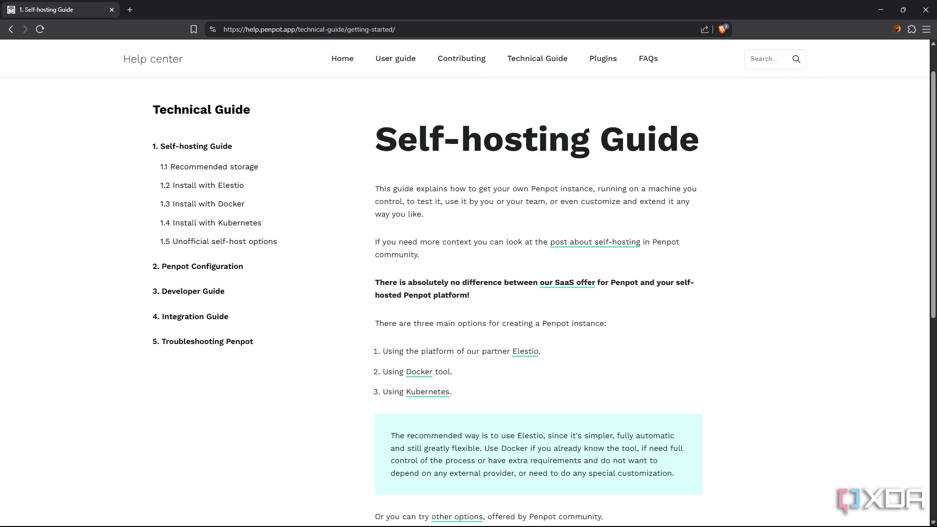 Hướng dẫn tự host Penpot trên tài liệu chính thức