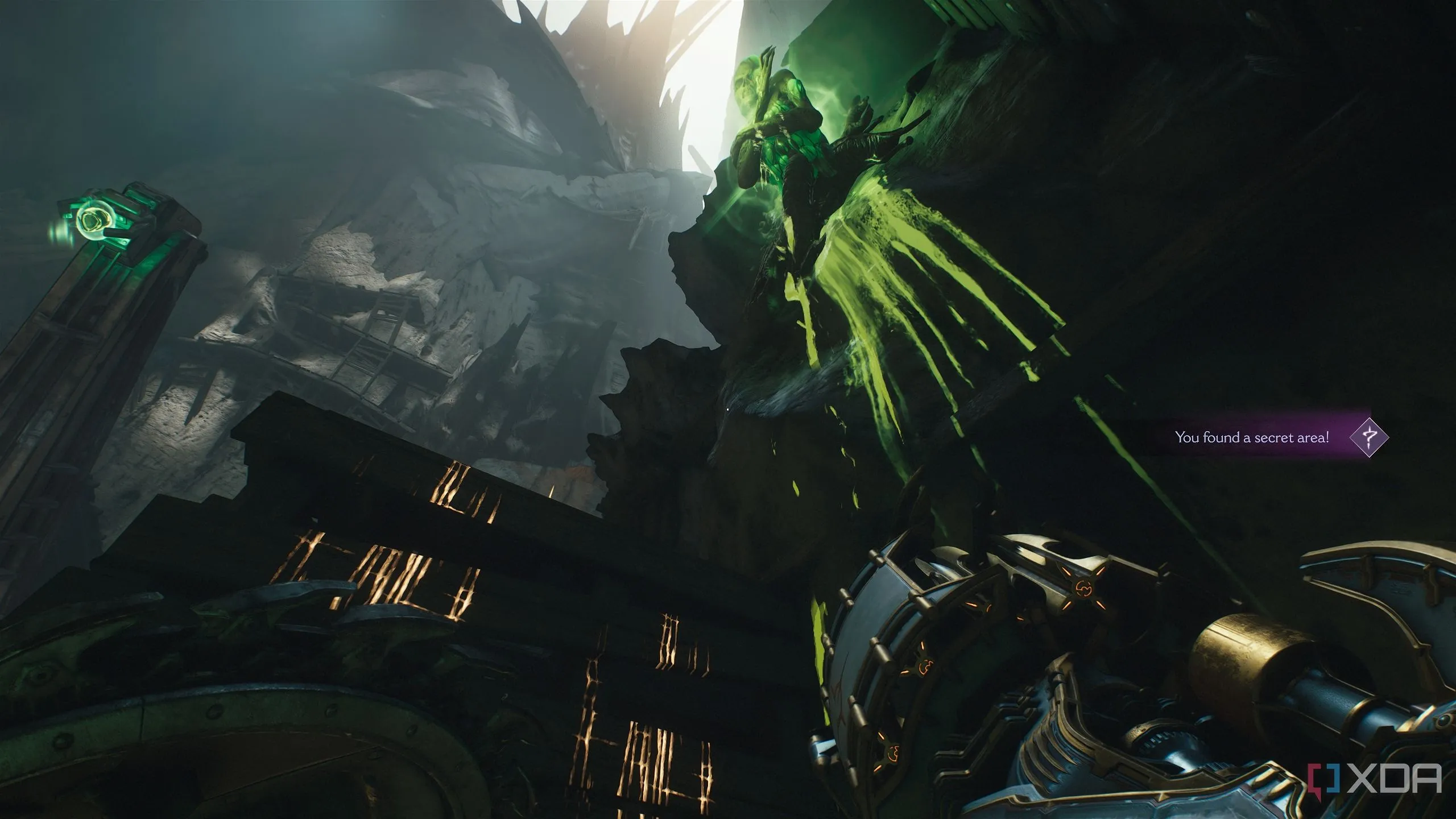 Khu vực bí mật 3 và nút thịt xanh trong Doom The Dark Ages Chương 9