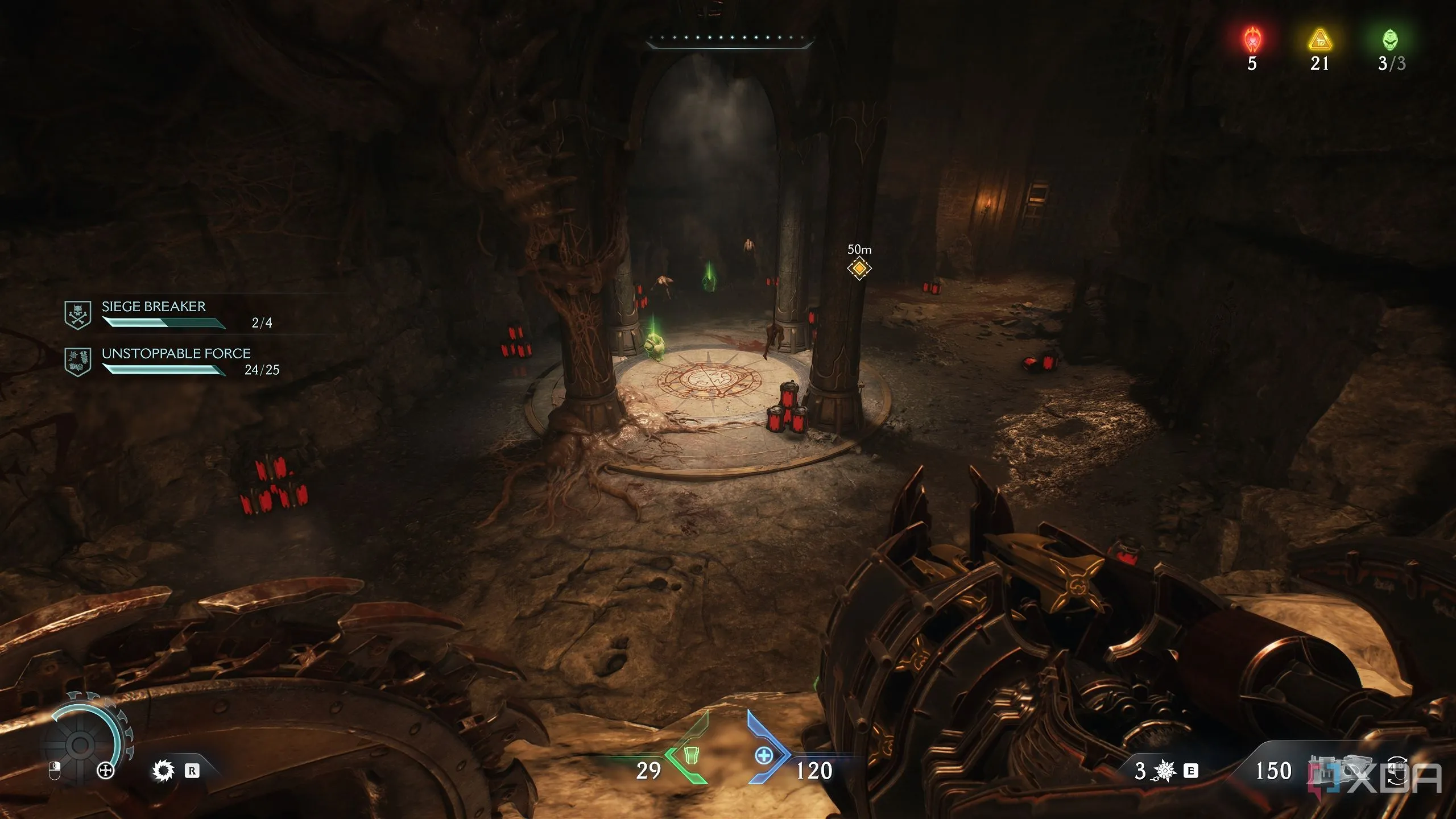 Khu Vực Bí Mật 4 trước khi dịch chuyển trong Doom: The Dark Ages Màn 6