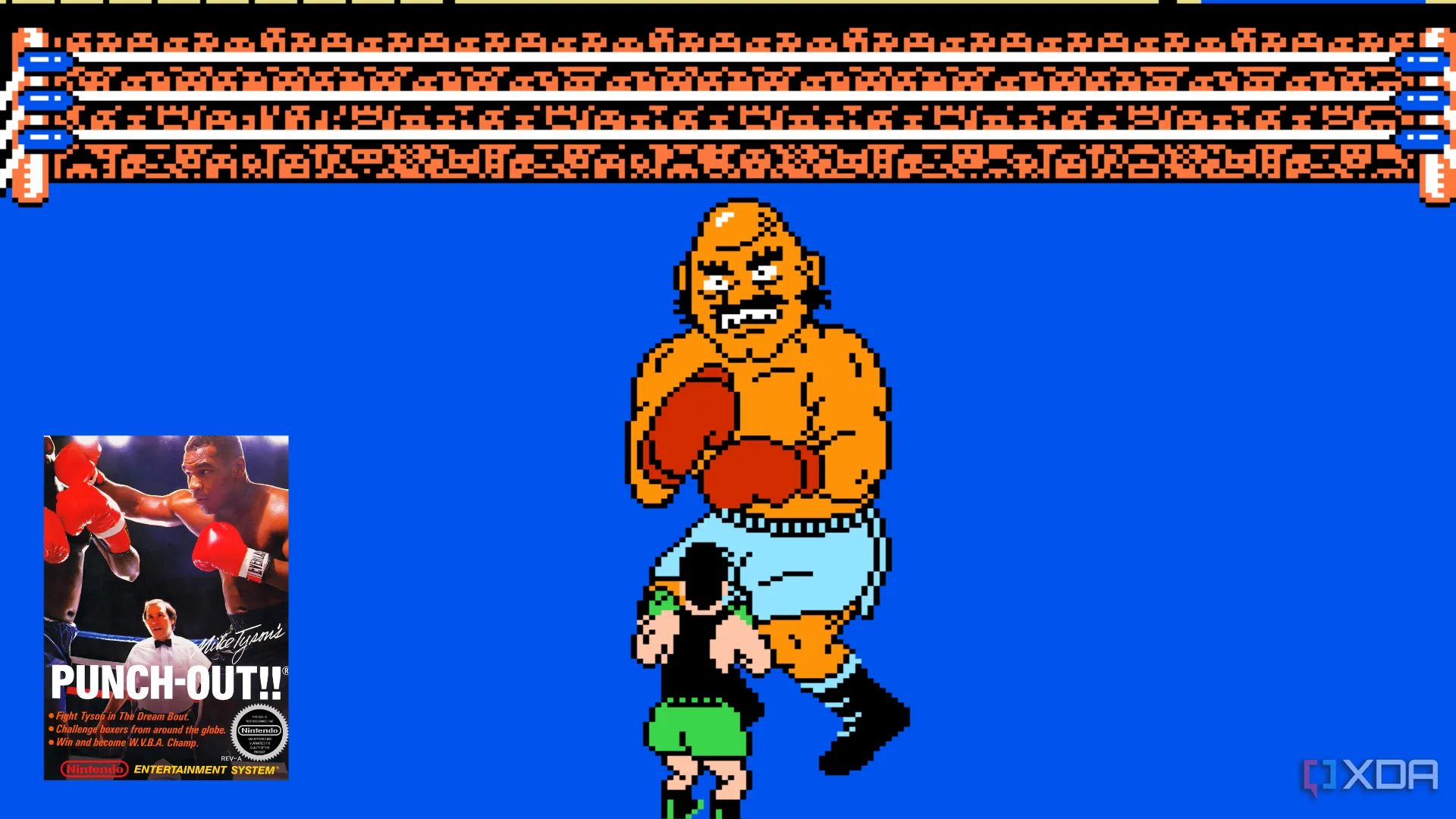 Little Mac đối đầu Bald Bull trong game Mike Tyson's Punch-Out! trên NES, thể hiện lối chơi quyền Anh đầy thử thách