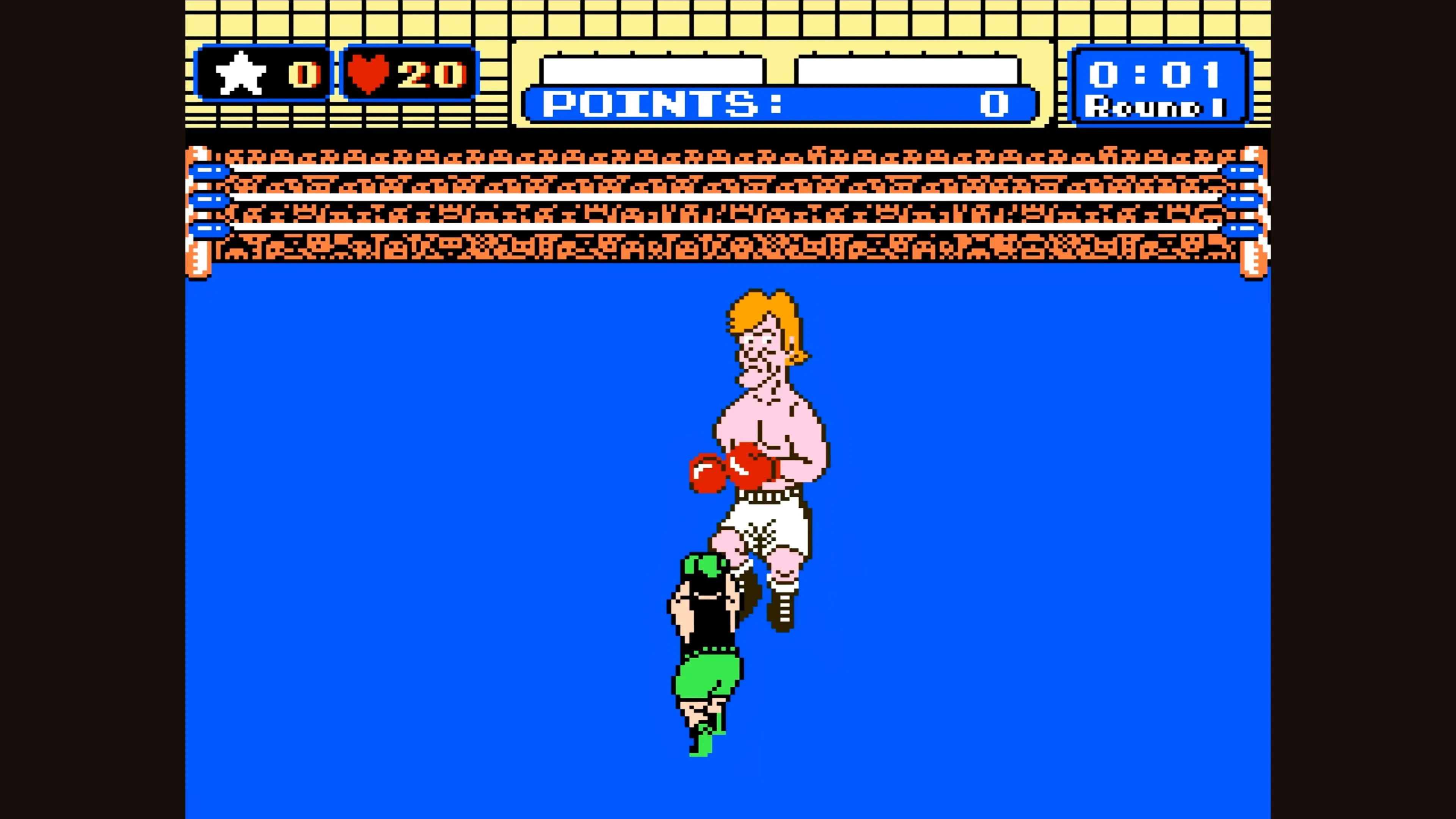 Little Mac đối đầu với một đối thủ tóc vàng trong Punch-Out!!