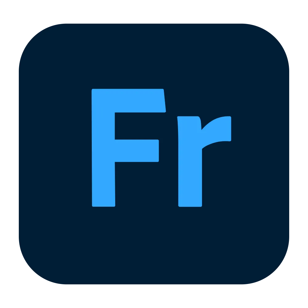 Logo của Adobe Fresco với biểu tượng hình cọ và chữ F, đặc trưng cho ứng dụng vẽ digital đa năng