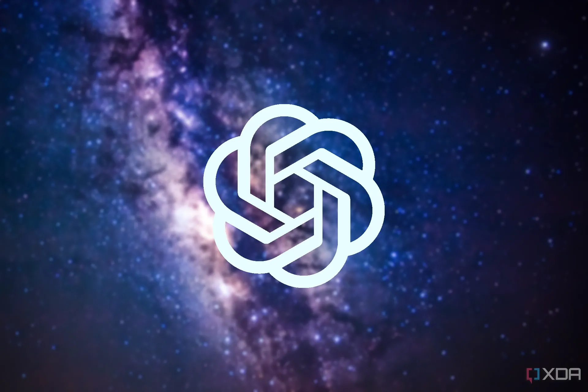 Logo OpenAI trên nền không gian mờ ảo, biểu tượng cho công nghệ AI tiên tiến