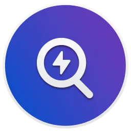 Logo trong suốt của phần mềm Quick Search với tên ứng dụng
