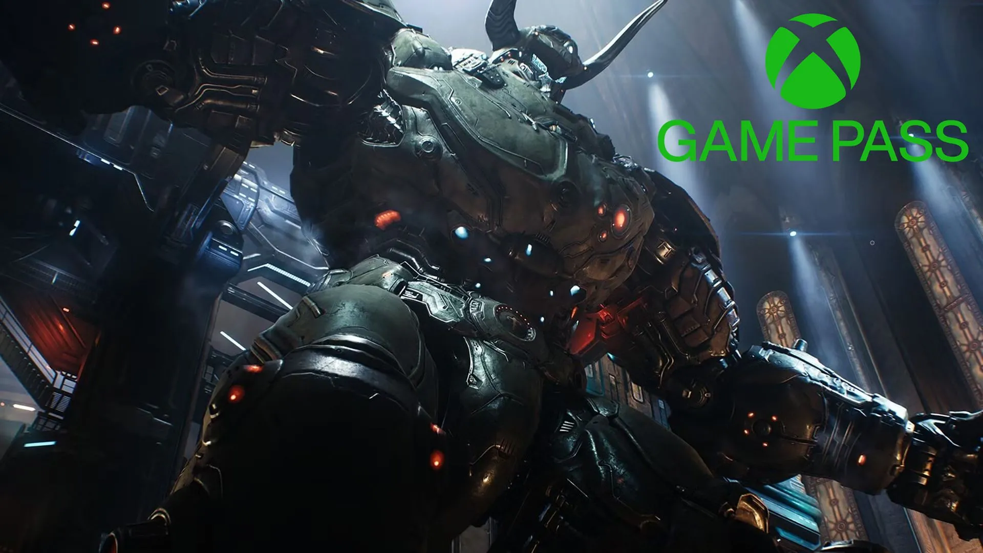 Logo Xbox Game Pass với các tựa game nổi bật
