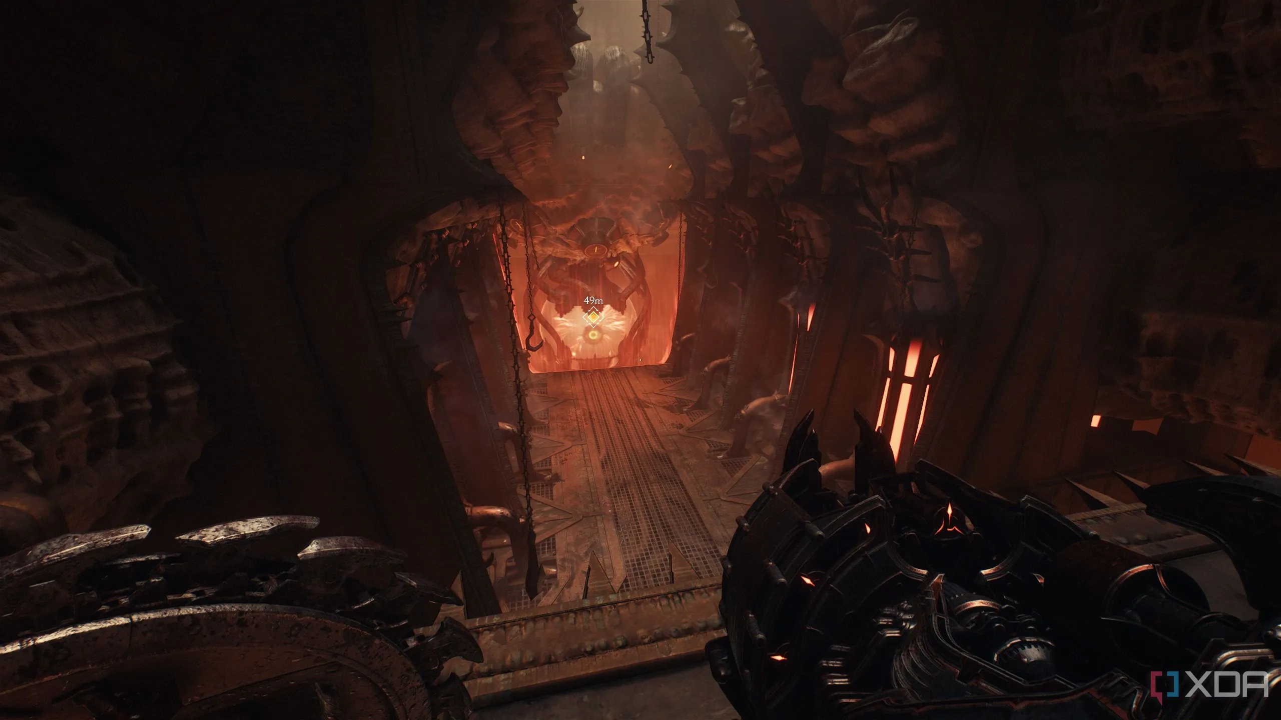 Lối ra từ con tàu Hell Carrier đã cháy xém trong Doom The Dark Ages.