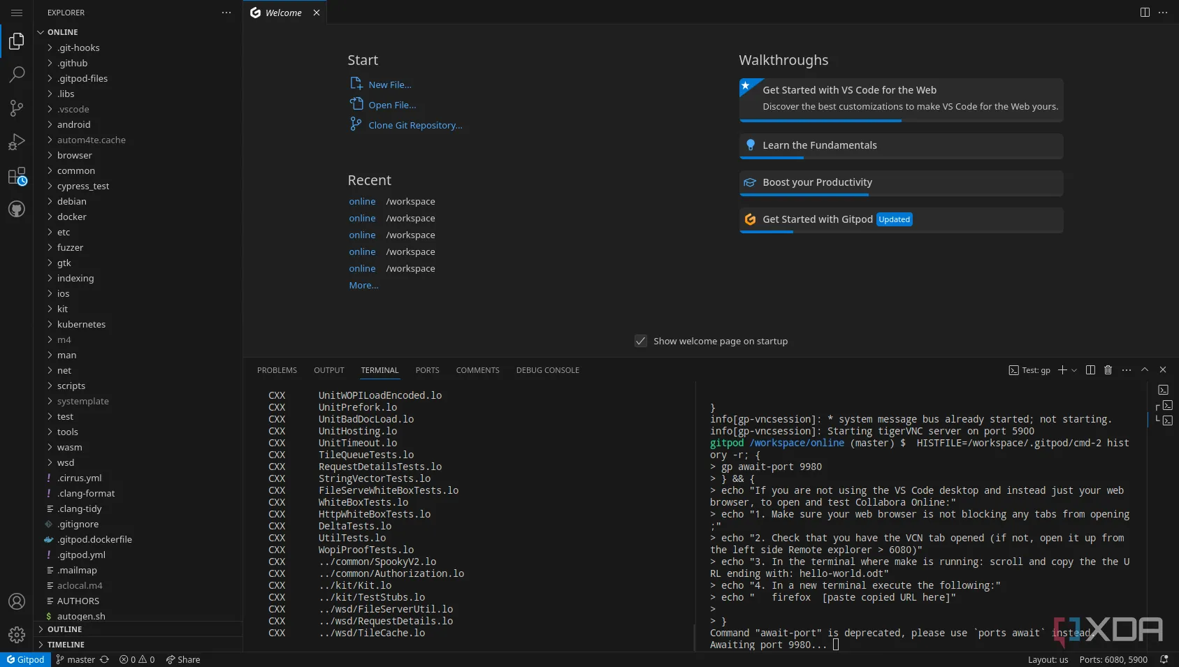 Mã nguồn backend của Collabora Online hiển thị trên màn hình máy tính, minh chứng cho tính chất mã nguồn mở và minh bạch của ứng dụng