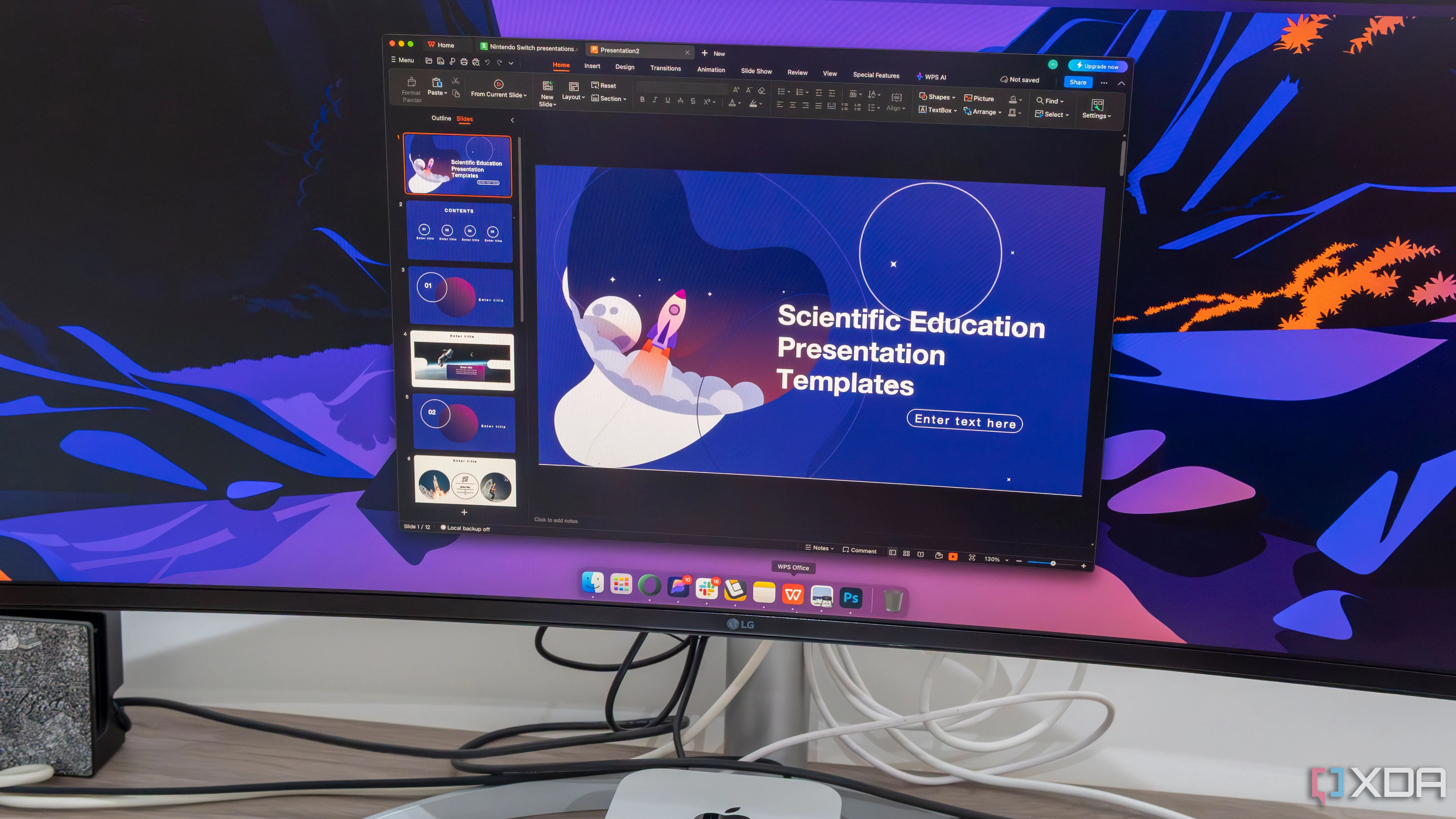 Màn hình máy tính macOS hiển thị WPS Office, một trong những lựa chọn phần mềm văn phòng miễn phí thay thế Microsoft Office, nhưng có những hạn chế nhất định